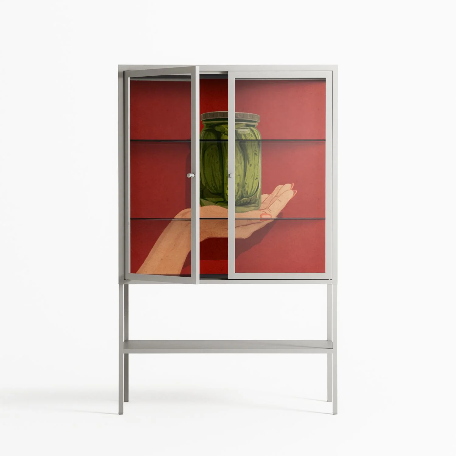 Pickles - Loft Cabinet - Kristin Eriksson - Chalk - Clear glass - Image 2