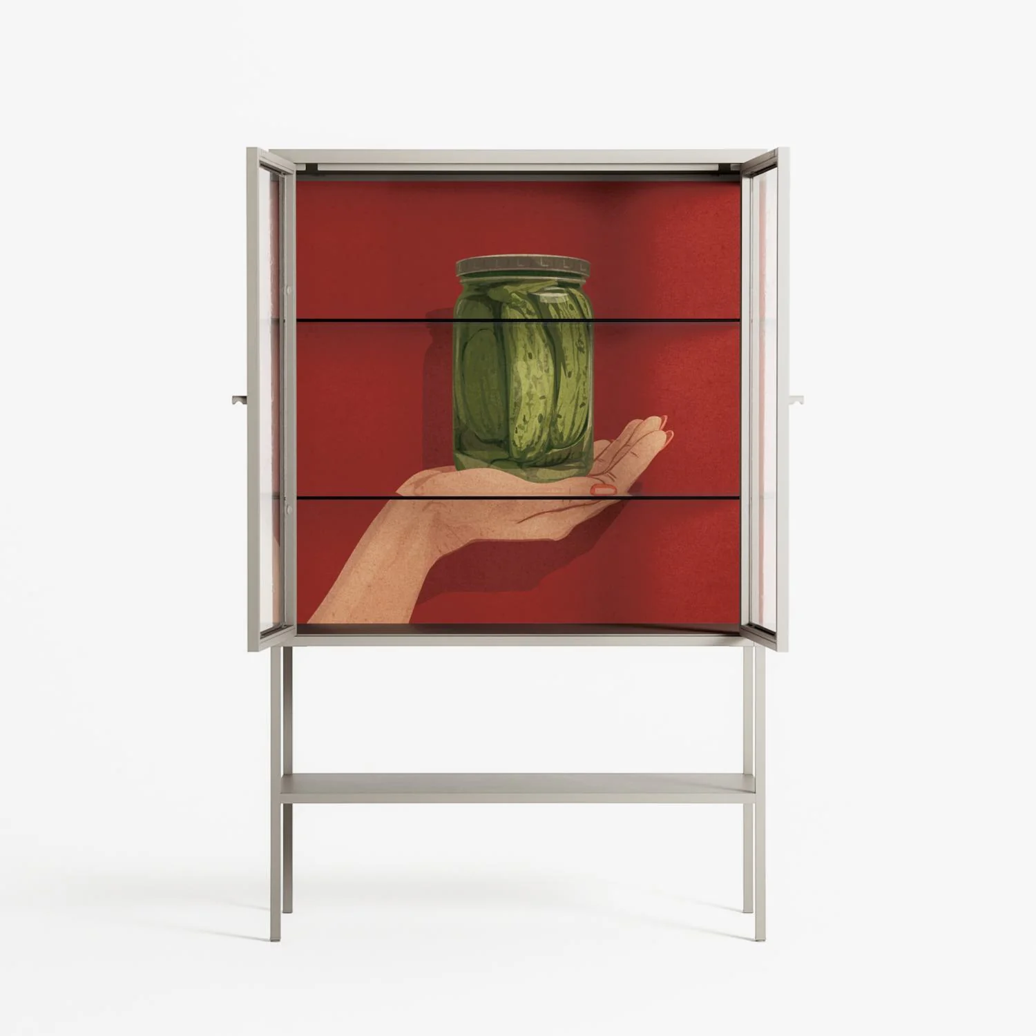 Pickles - Loft Cabinet - Kristin Eriksson - Pebble - Clear glass - Image 3