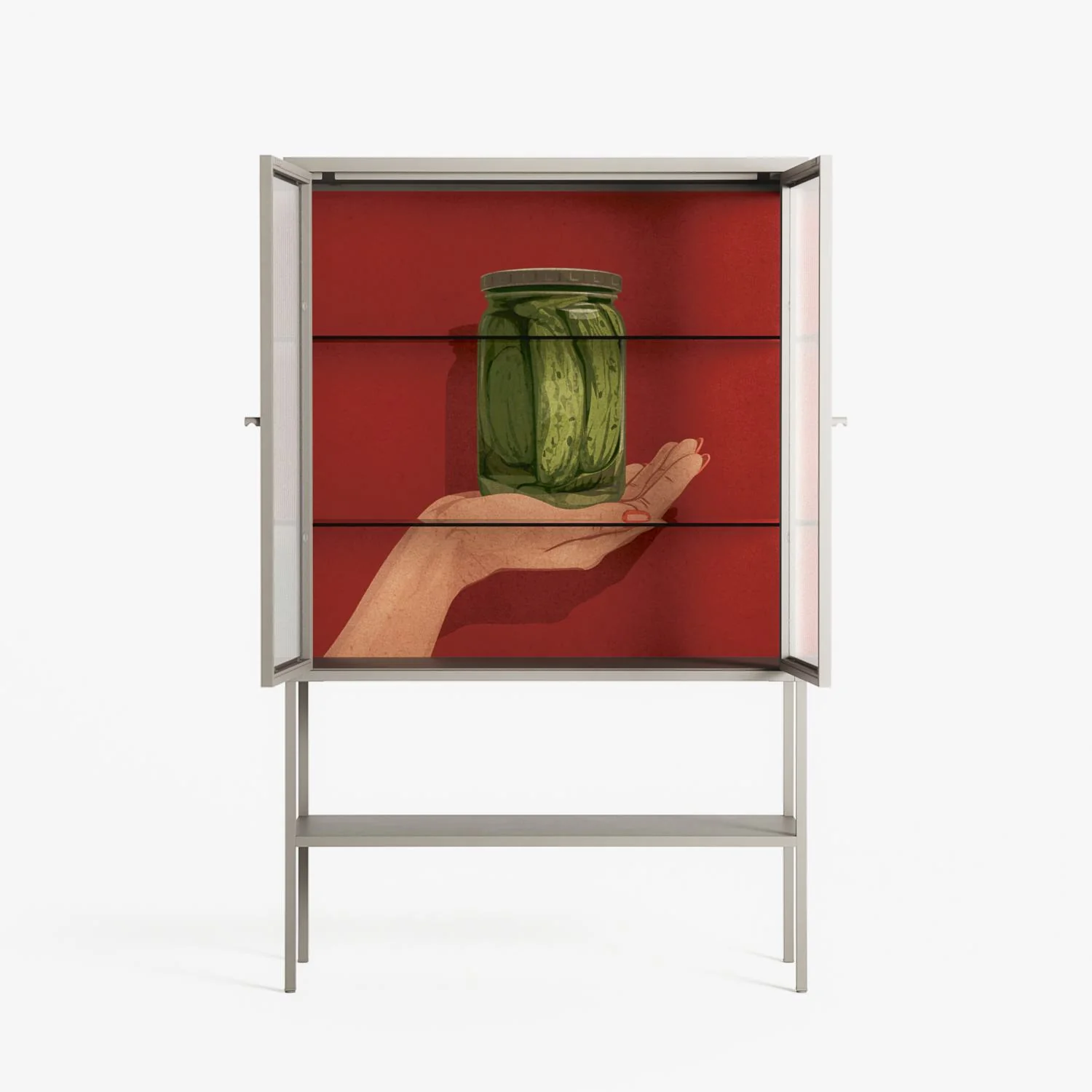 Pickles - Loft Cabinet - Kristin Eriksson - Pebble - Reeded glass - Image 3