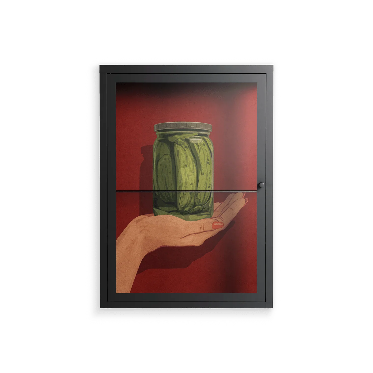 Pickles - Wall Cabinet - Kristin Eriksson - Antracite - Clear glass