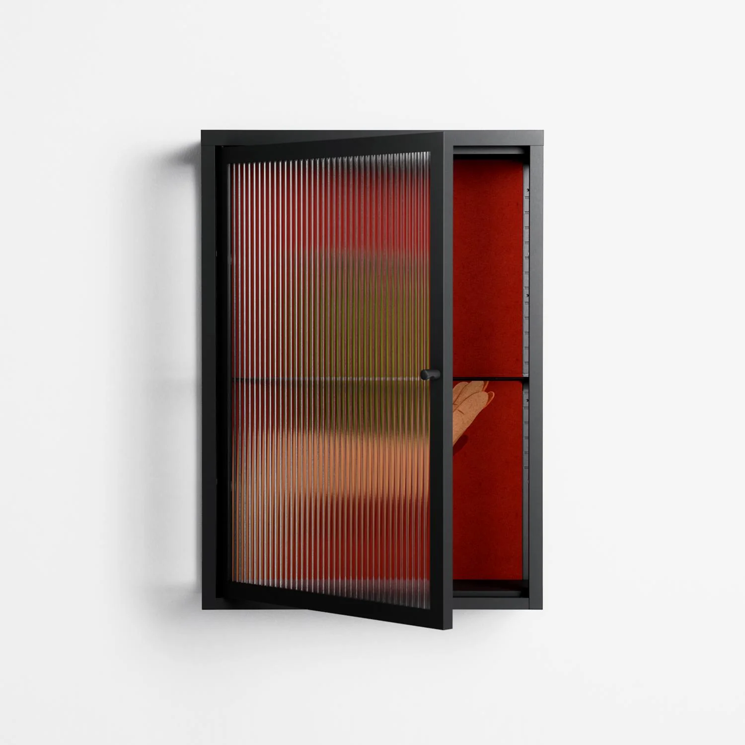 Pickles - Wall Cabinet - Kristin Eriksson - Antracite - Reeded glass - Image 2