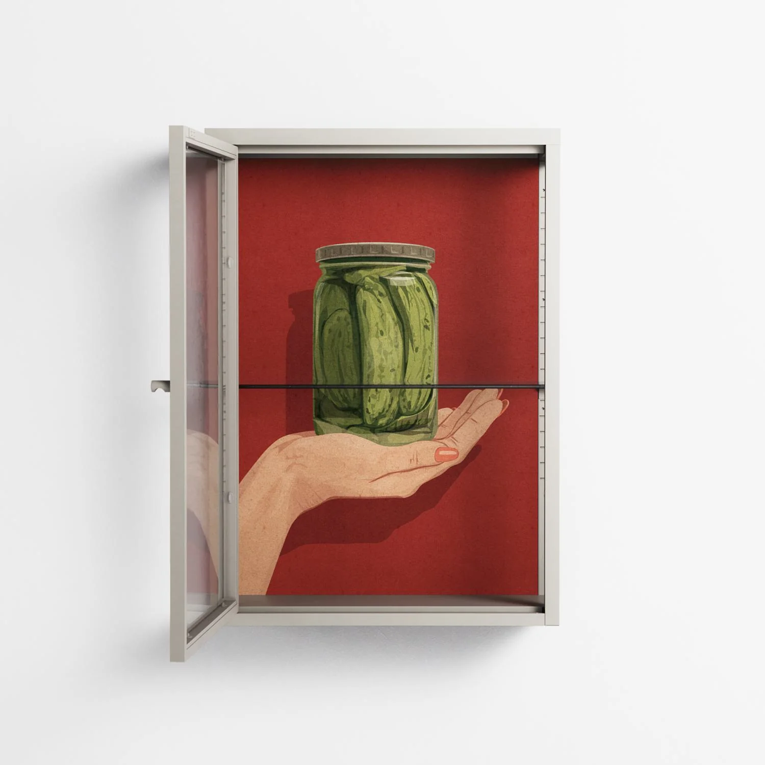 Pickles - Wall Cabinet - Kristin Eriksson - Pebble - Clear glass - Image 3