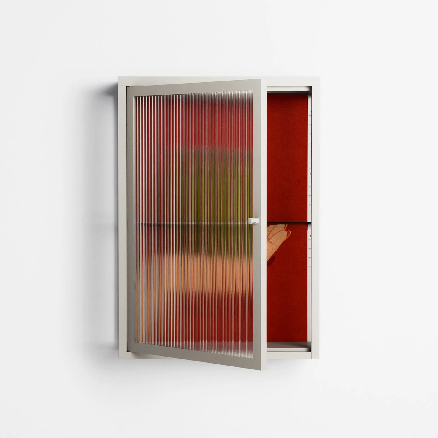 Pickles - Wall Cabinet - Kristin Eriksson - Pebble - Reeded glass - Image 2