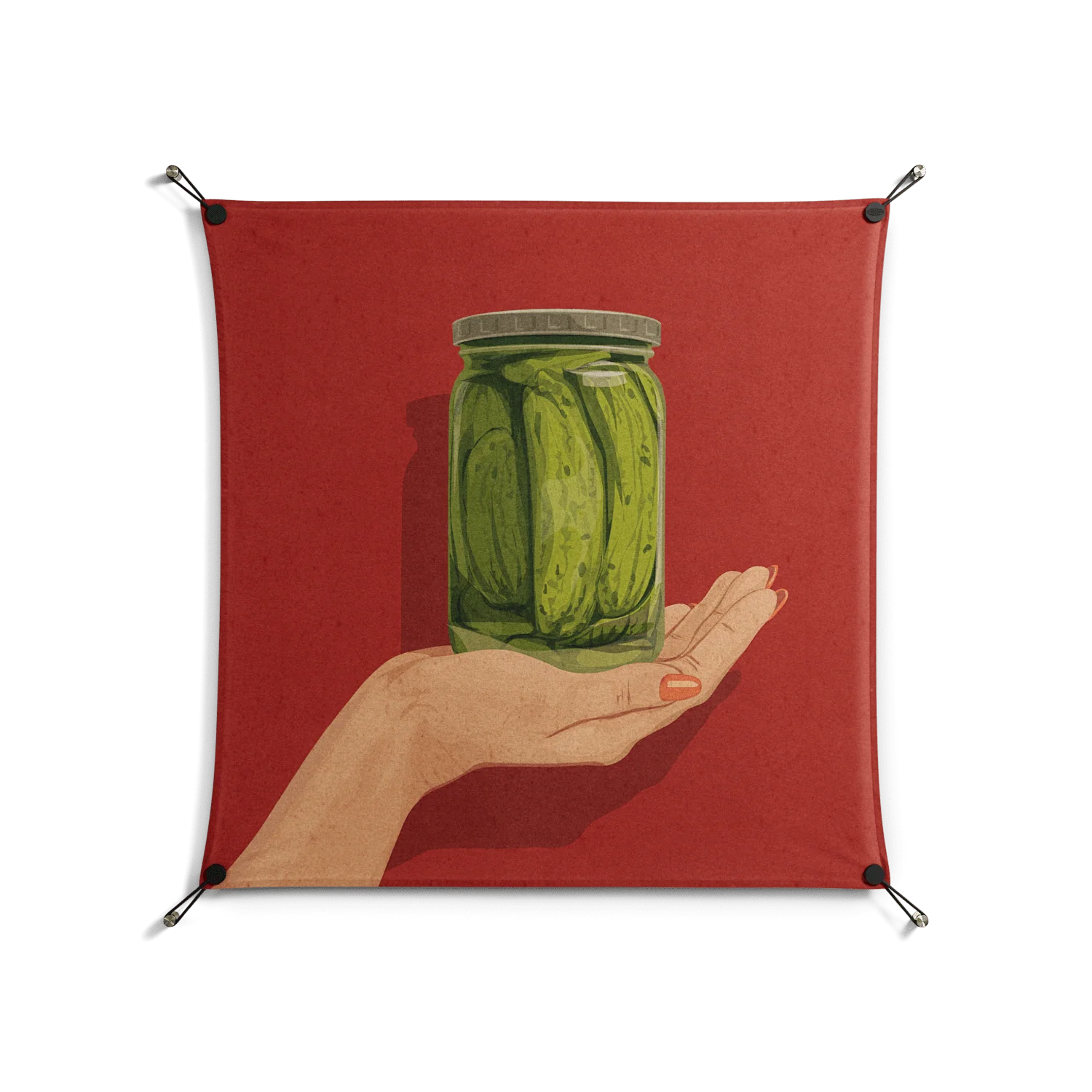 Pickles - Work On Wall - Kristin Eriksson - Black - 90 x 90 cm