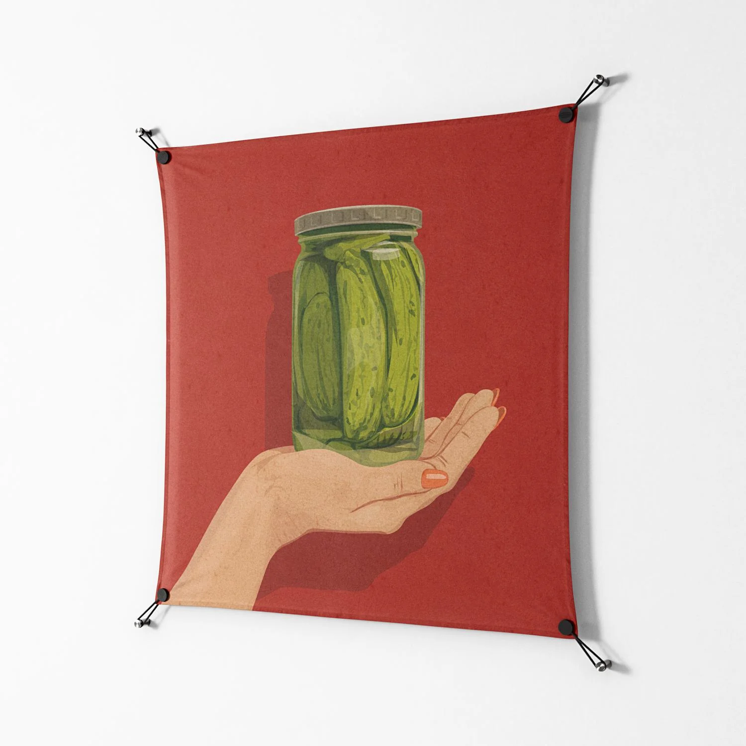 Pickles - Work On Wall - Kristin Eriksson - Black - 90 x 90 cm - Image 2