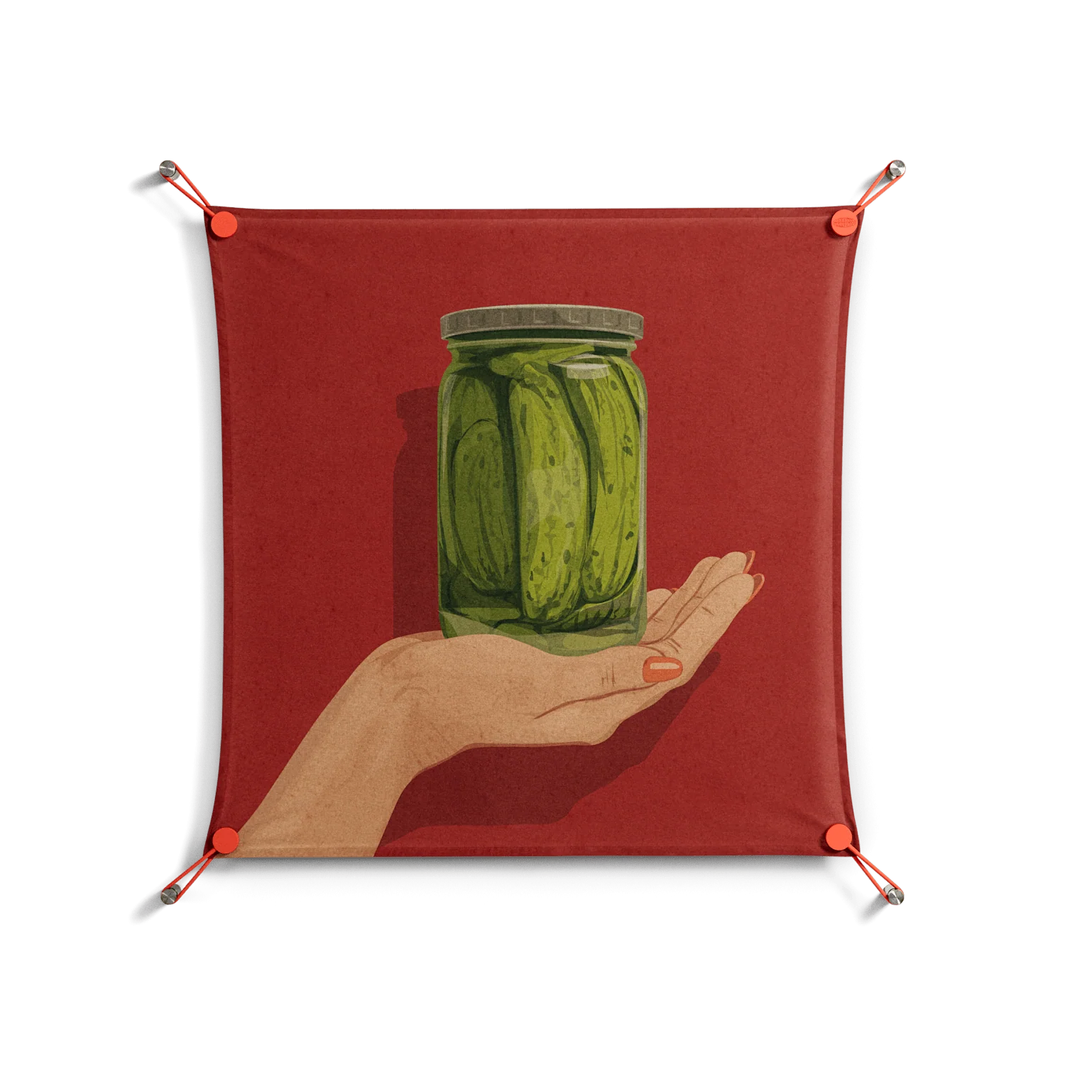 Pickles - Work On Wall - Kristin Eriksson - Orange - 70 x 70 cm