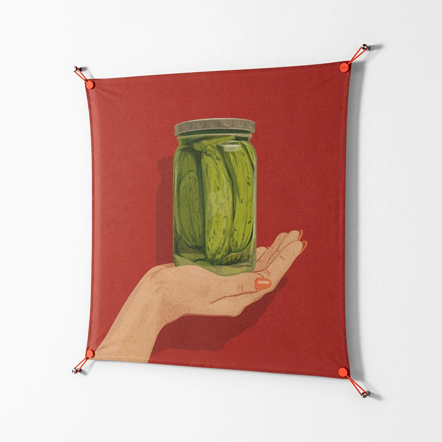 Pickles - Work On Wall - Kristin Eriksson - Orange - 90 x 90 cm - Image 2
