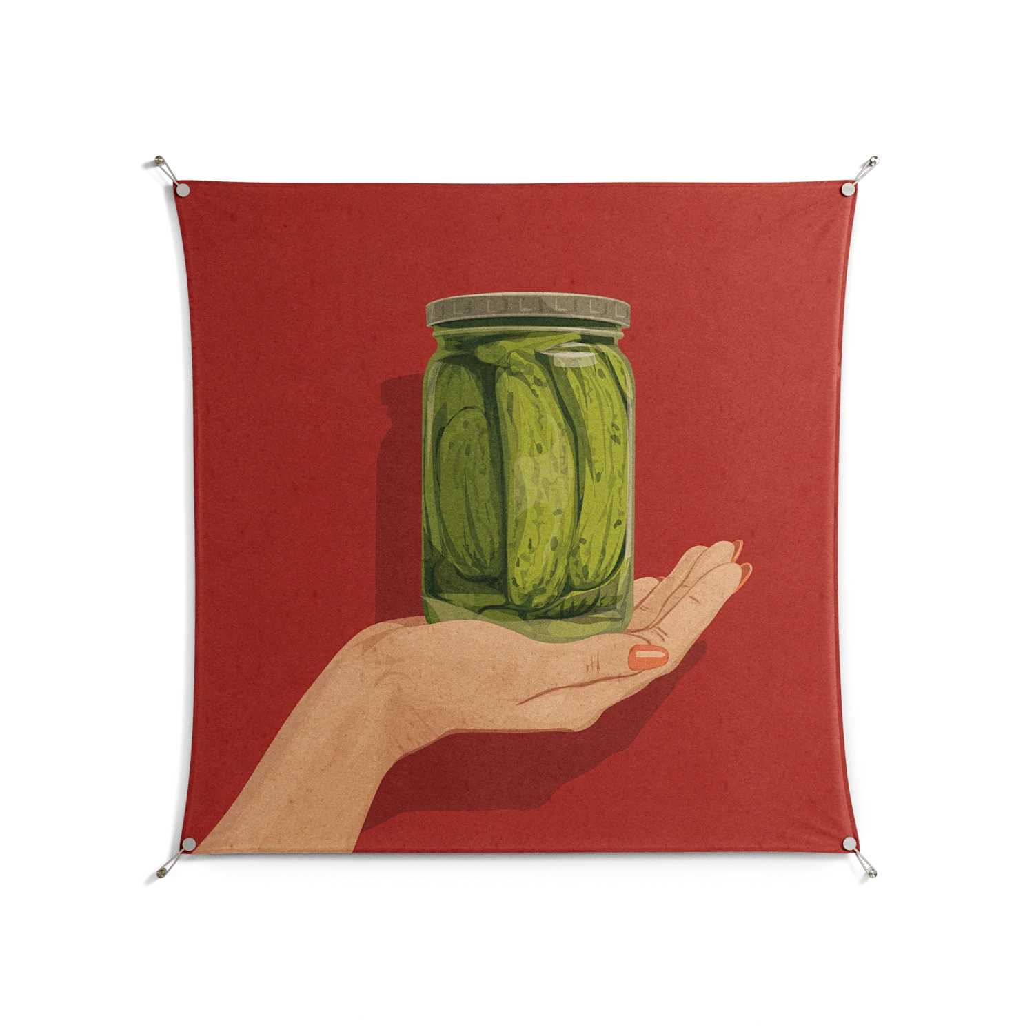 Pickles - Work On Wall - Kristin Eriksson - Silver - 140 x 140 cm