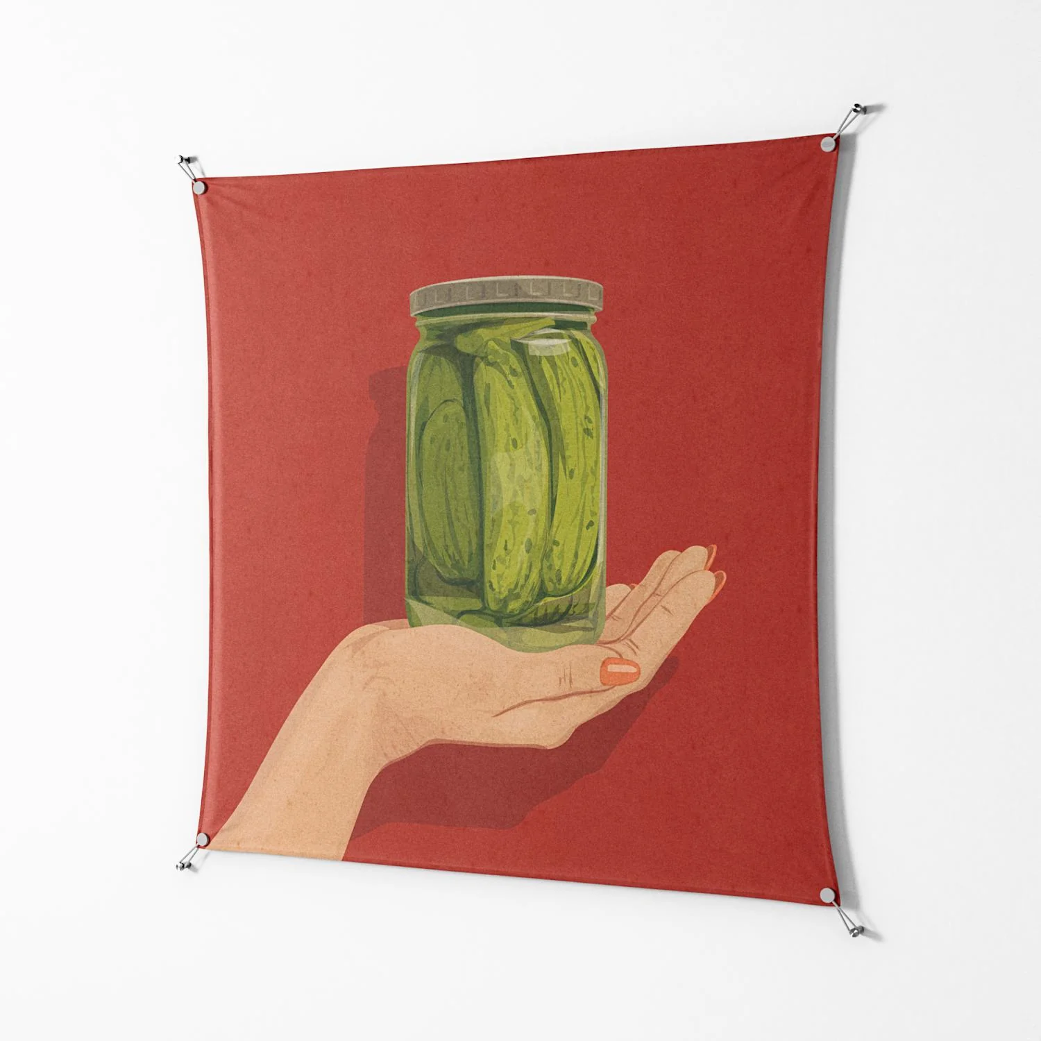 Pickles - Work On Wall - Kristin Eriksson - Silver - 140 x 140 cm - Image 2