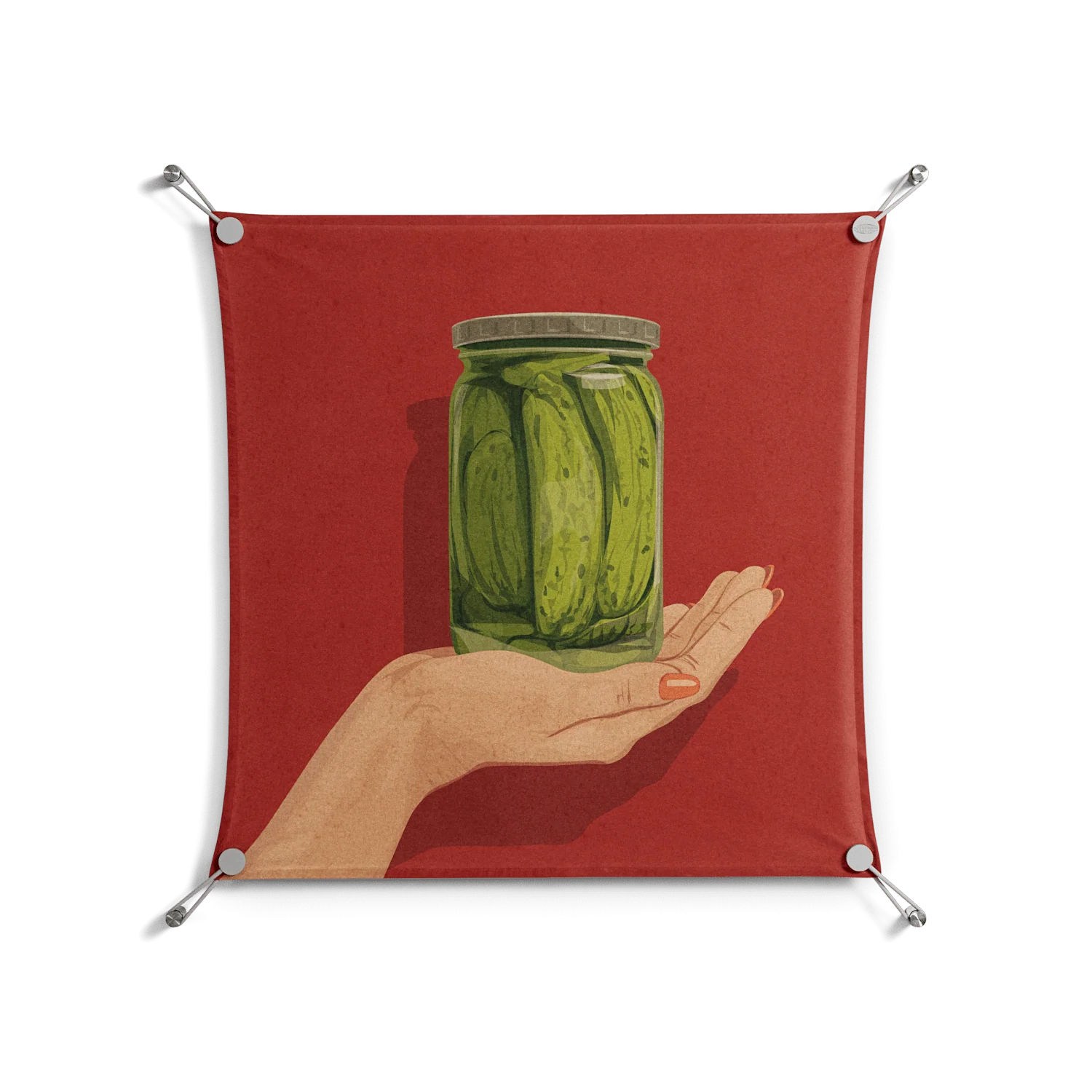 Pickles - Work On Wall - Kristin Eriksson - Silver - 70 x 70 cm