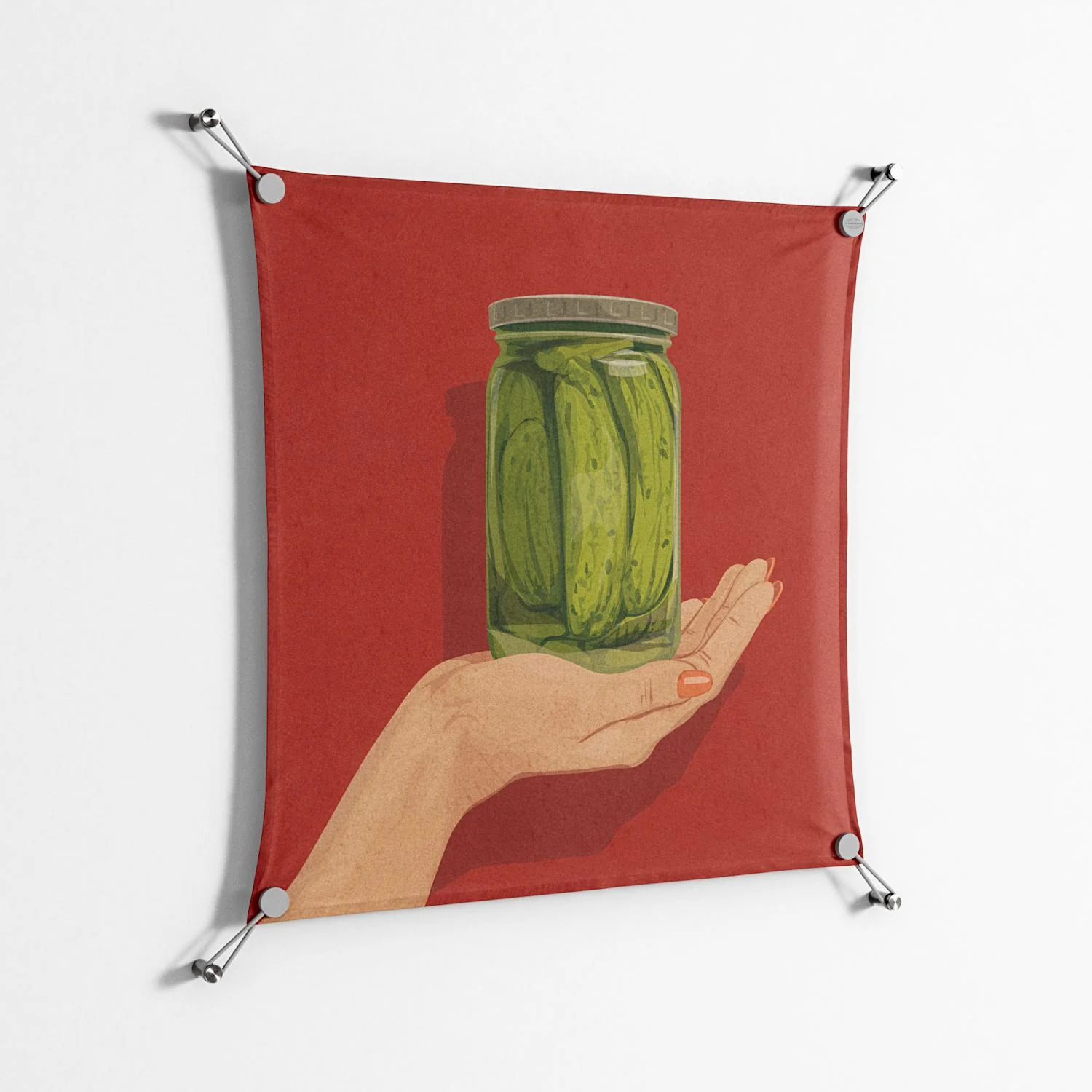 Pickles - Work On Wall - Kristin Eriksson - Silver - 70 x 70 cm - Image 2