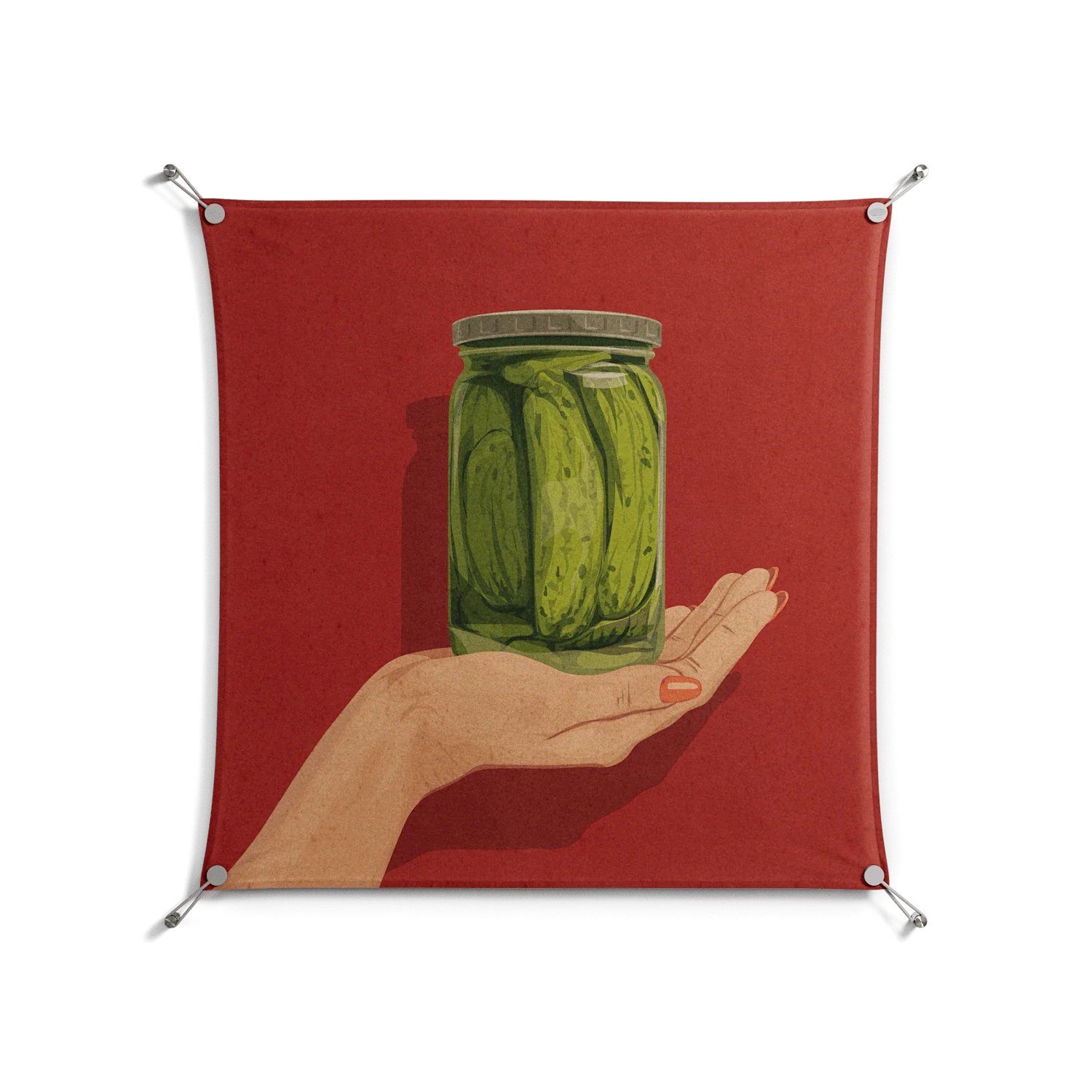 Pickles - Work On Wall - Kristin Eriksson - Silver - 90 x 90 cm