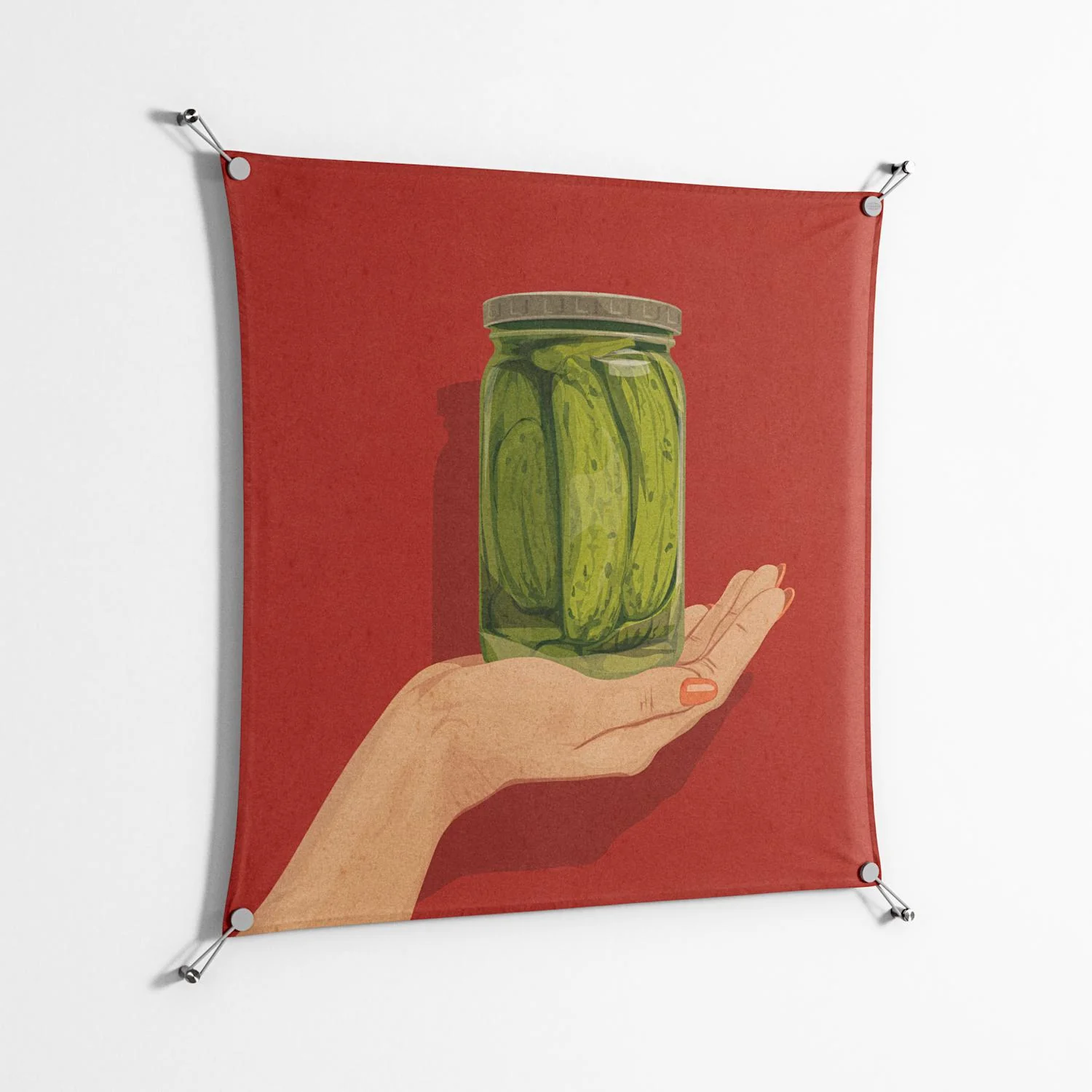 Pickles - Work On Wall - Kristin Eriksson - Silver - 90 x 90 cm - Image 2