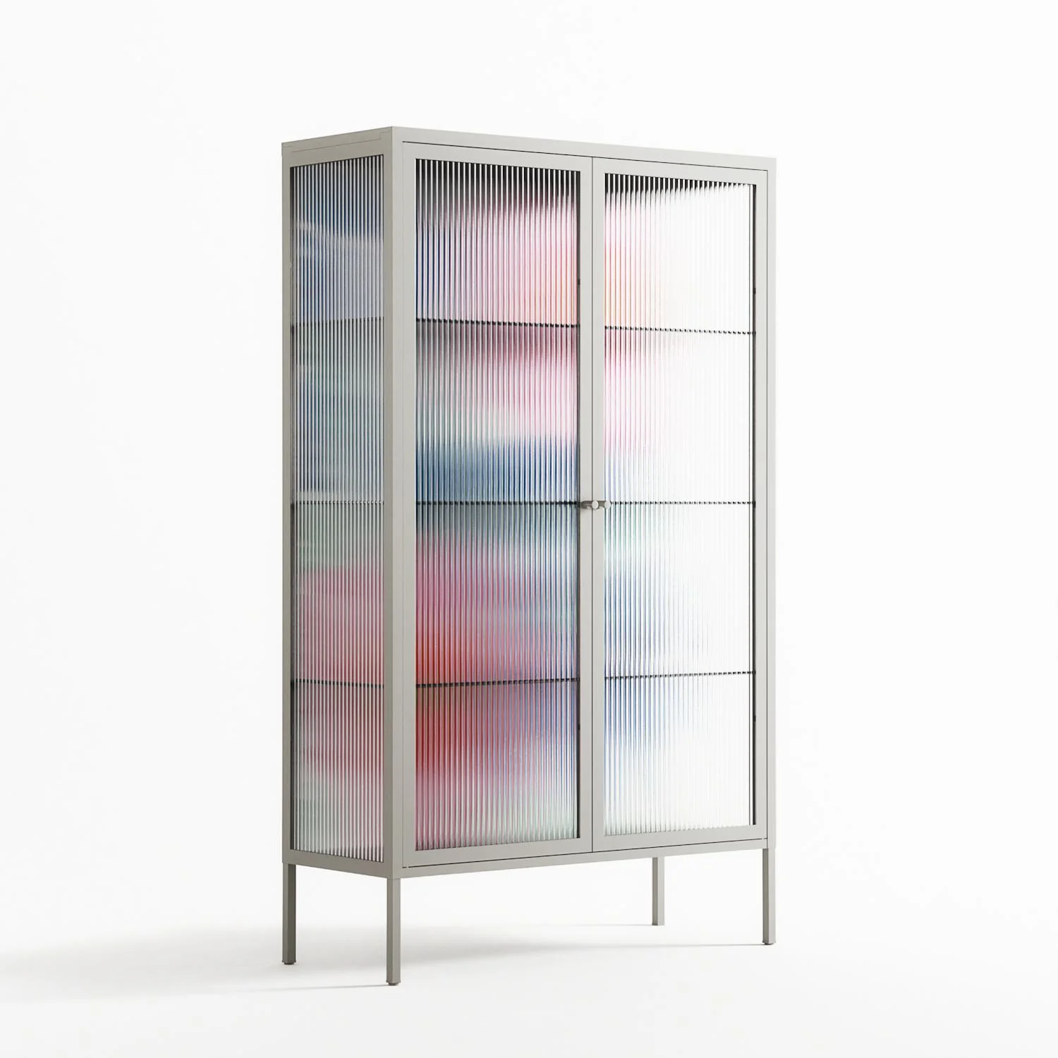 Pink Anemones - Cabinet - Katie O’Shea - Chalk - Reeded glass - Image 4