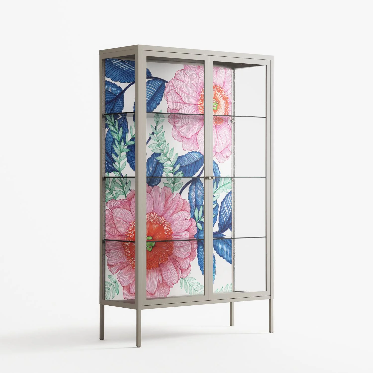 Pink Anemones - Cabinet - Katie O’Shea - Pebble - Clear glass - Image 4