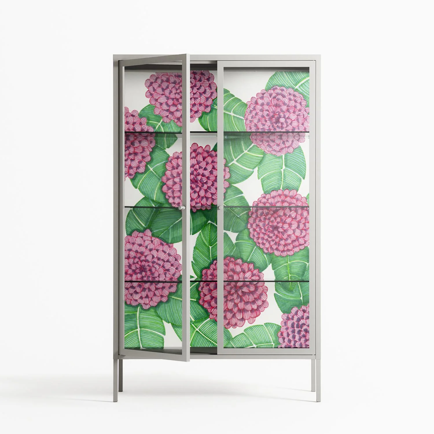 Pink Floras - Cabinet - Katie O’Shea - Chalk - Clear glass - Image 2