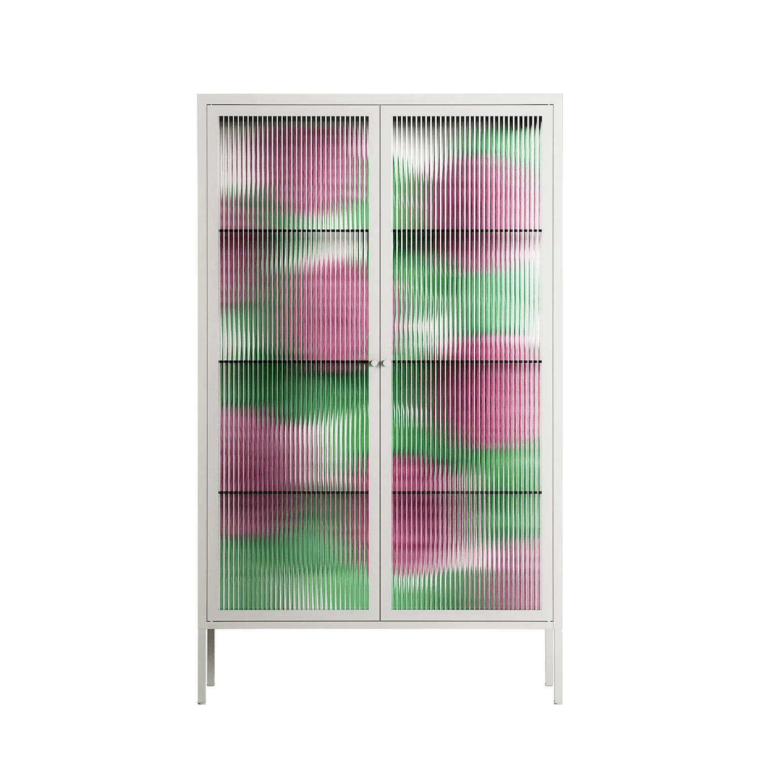 Pink Floras - Cabinet - Katie O’Shea - Chalk - Reeded glass