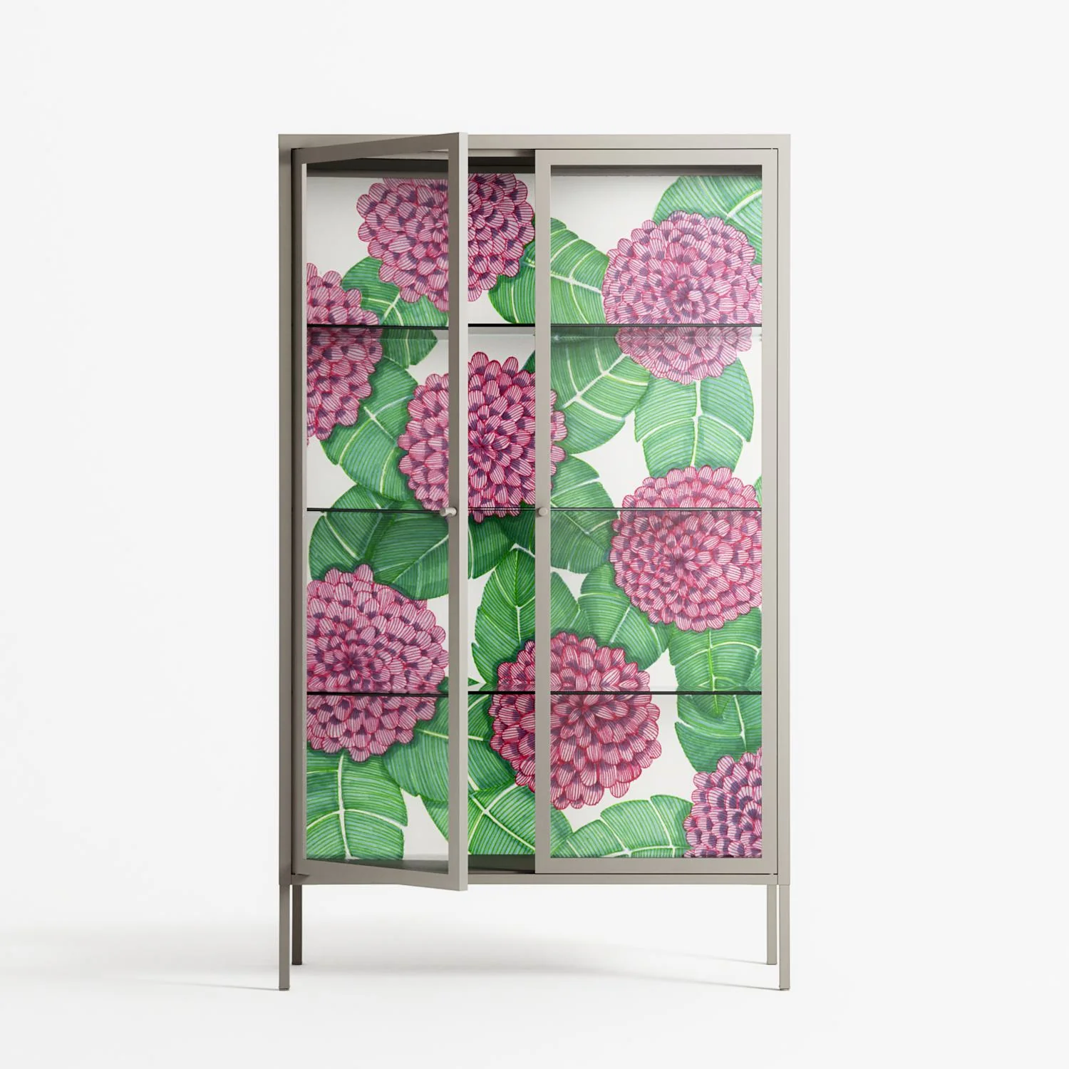 Pink Floras - Cabinet - Katie O’Shea - Pebble - Clear glass - Image 2