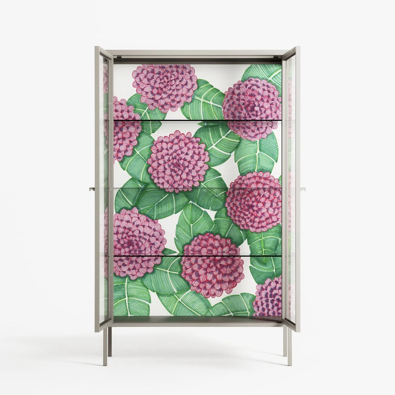 Pink Floras - Cabinet - Katie O’Shea - Pebble - Clear glass - Image 3
