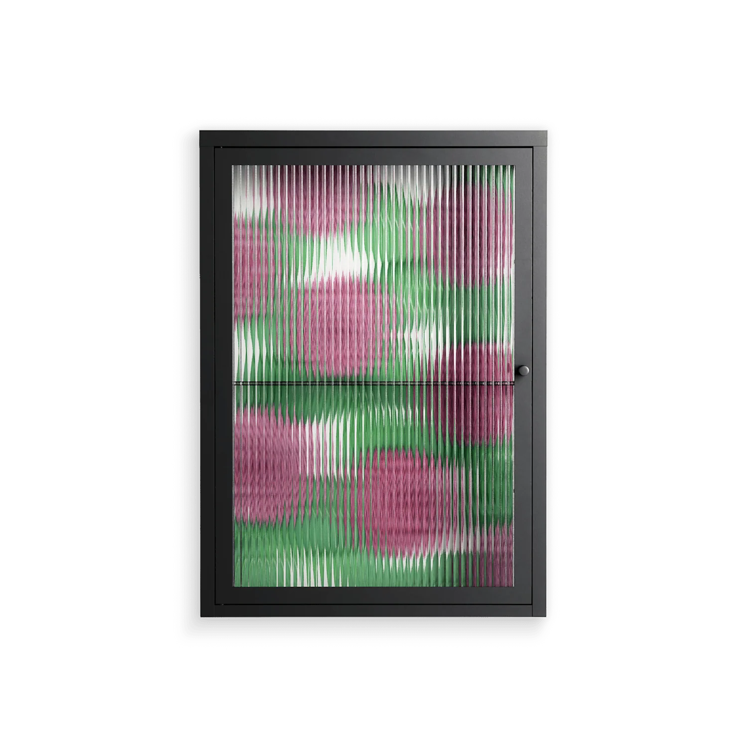Pink Floras - Wall Cabinet - Katie O’Shea - Antracite - Reeded glass