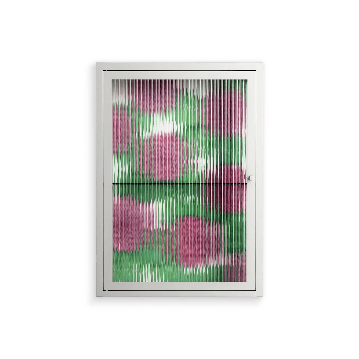 Pink Floras - Wall Cabinet - Katie O’Shea - Chalk - Reeded glass