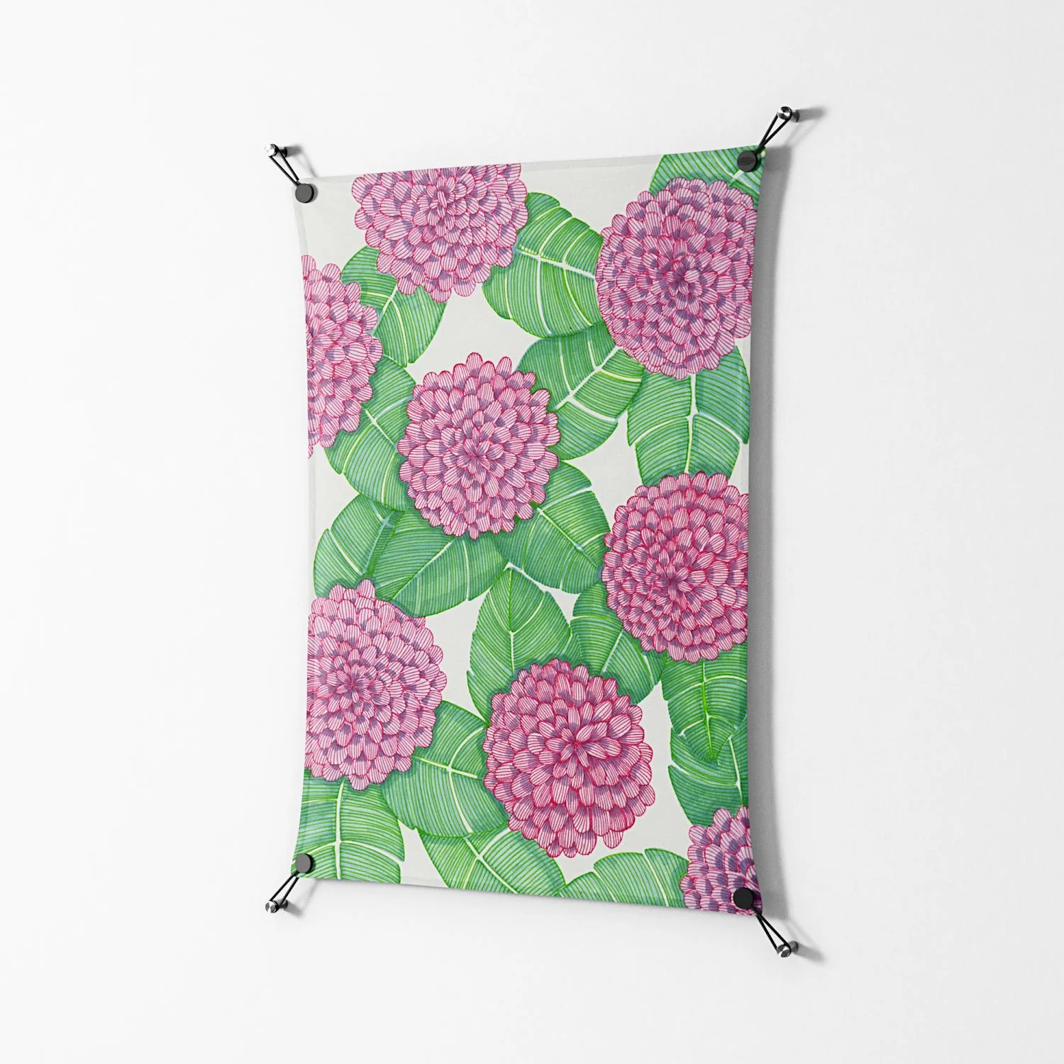 Pink Floras - Work On Wall - Katie O’Shea - Black - 70 x 100 cm - Image 2