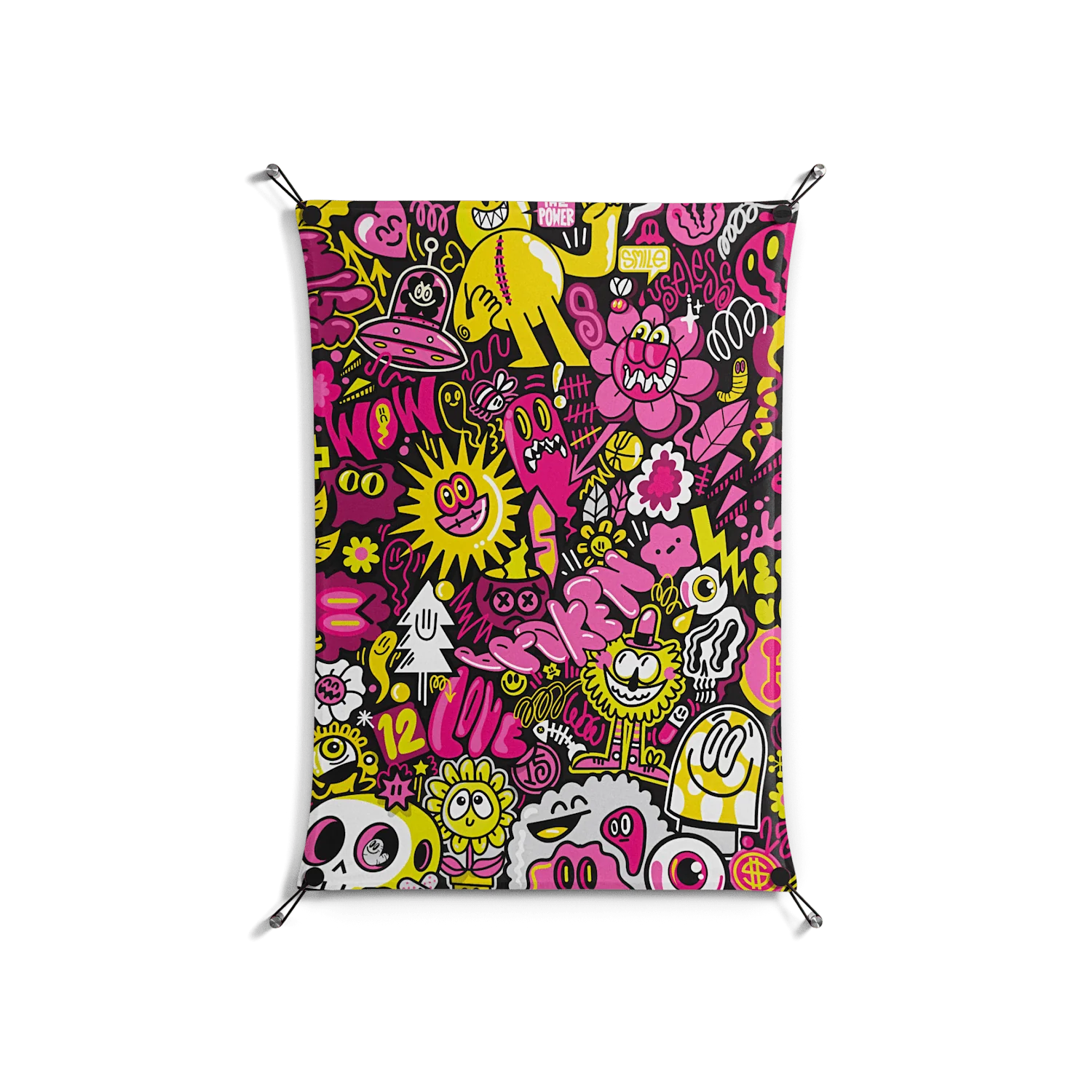 Pinky & Yellow - Work On Wall - Craig Watkins - Black - 70 x 100 cm