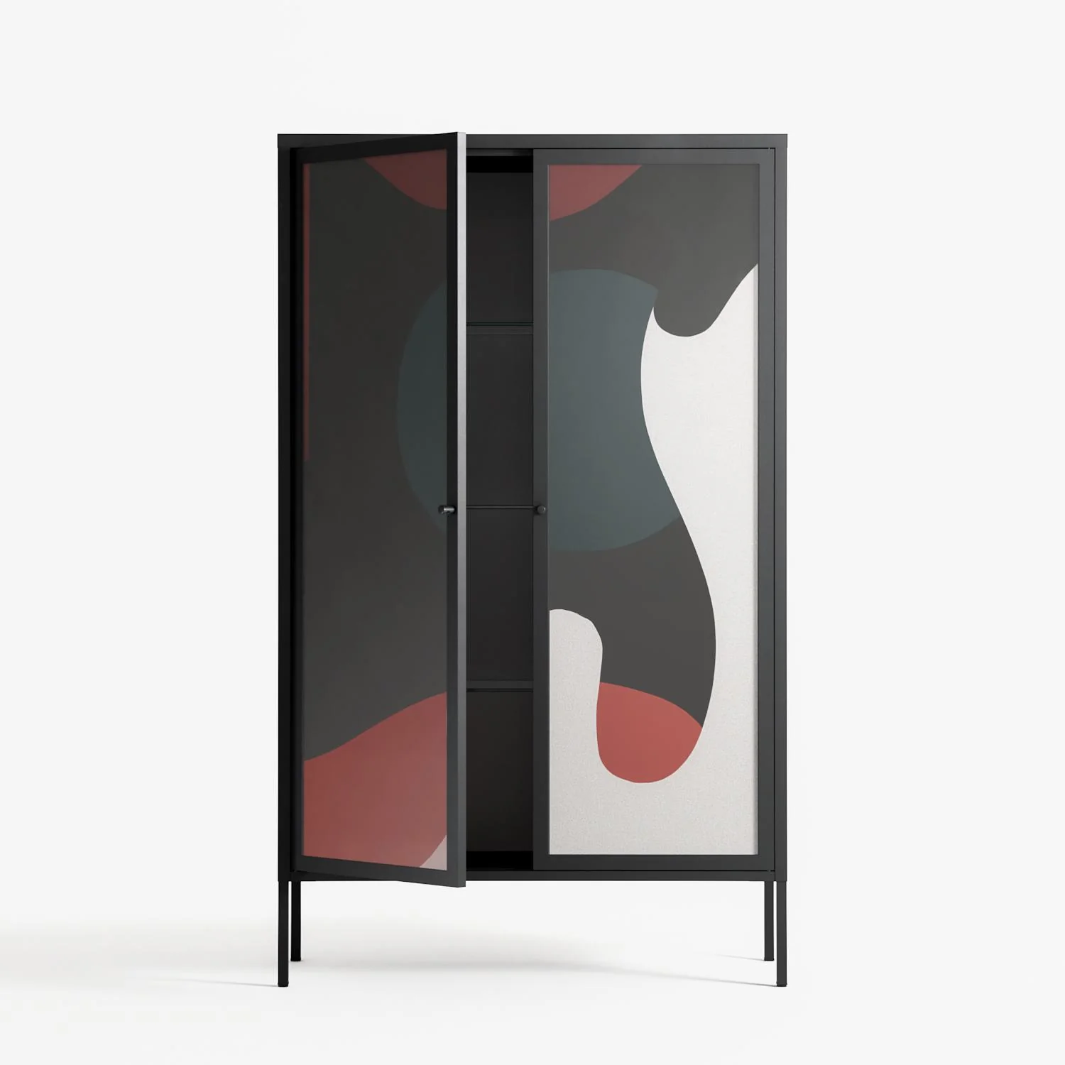 Plume - Cabinet - Rikki Hewitt - Antracite - Overlay Glass - Image 3