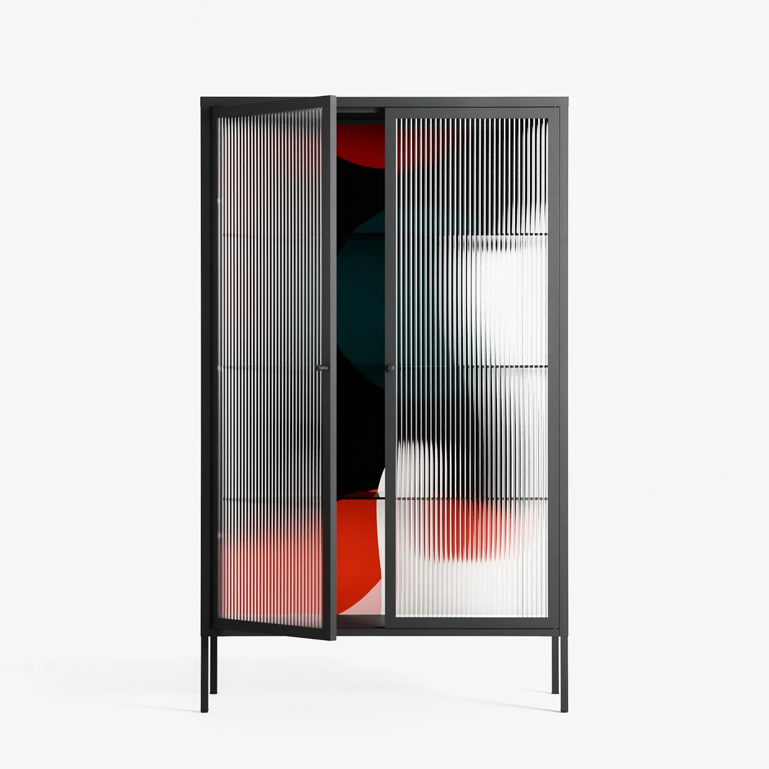 Plume - Cabinet - Rikki Hewitt - Antracite - Reeded glass - Image 2