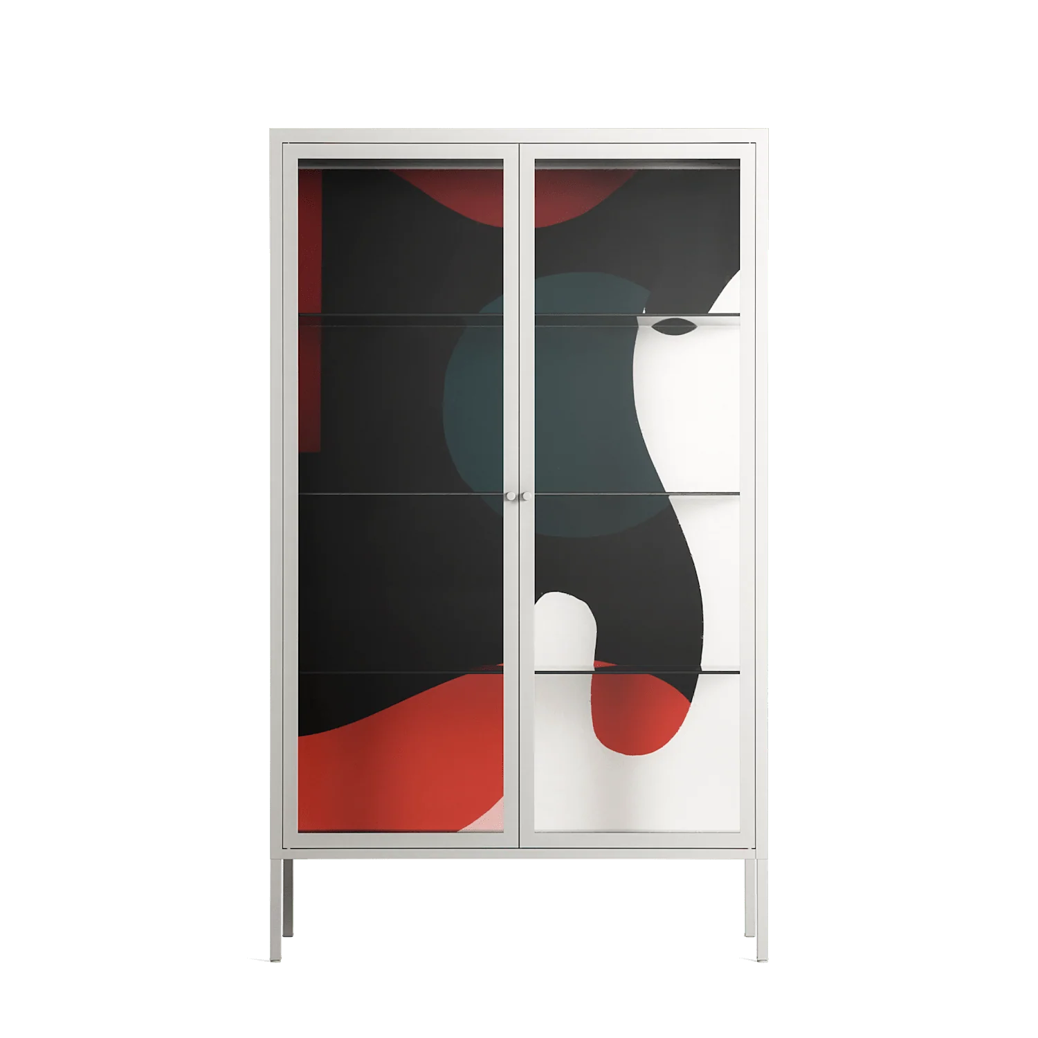 Plume - Cabinet - Rikki Hewitt - Chalk - Clear glass