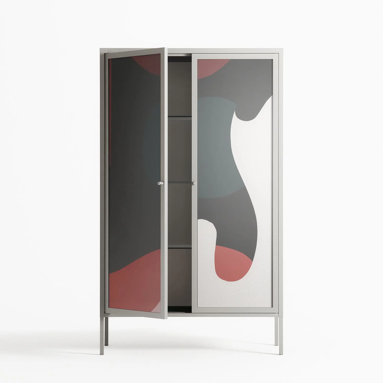 Plume - Cabinet - Rikki Hewitt - Chalk - Overlay Glass - Image 3