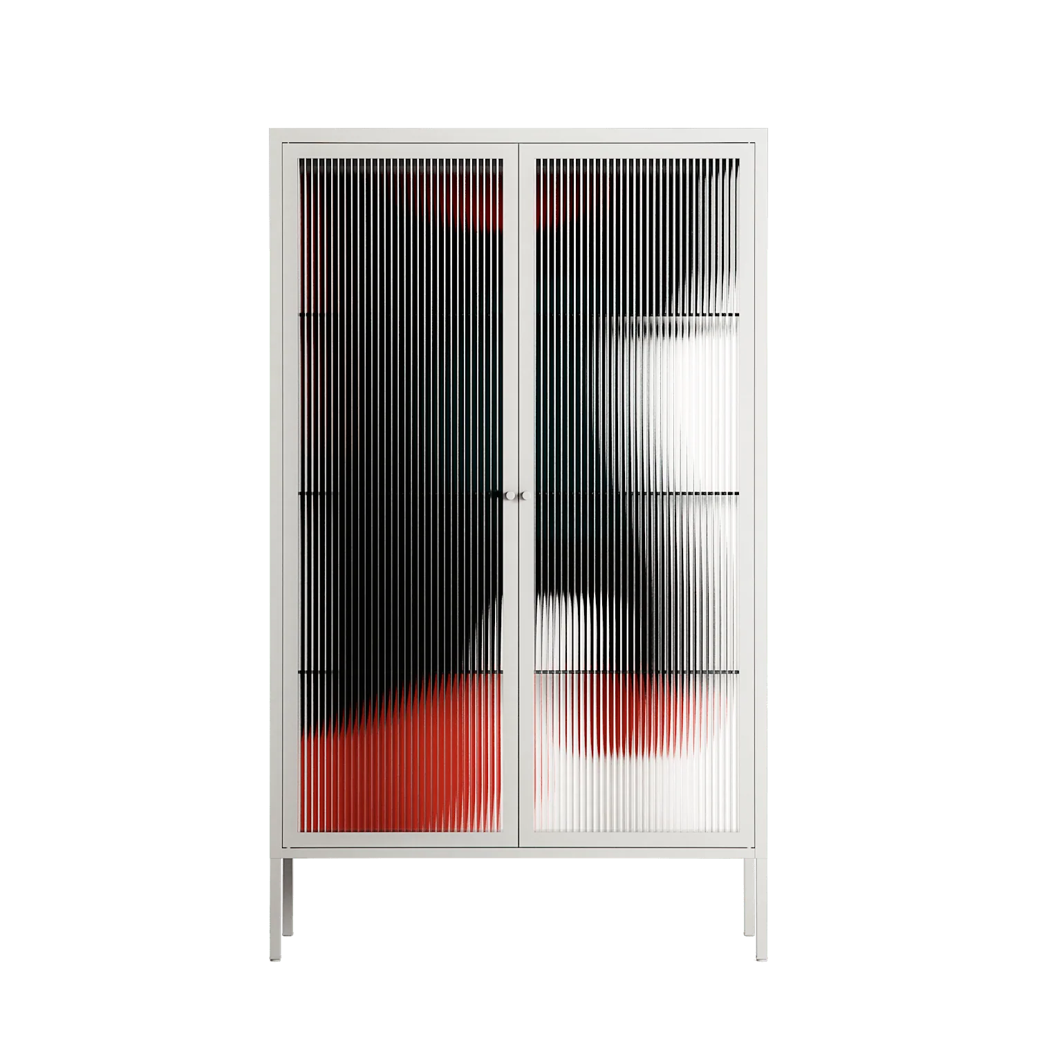 Plume - Cabinet - Rikki Hewitt - Chalk - Reeded glass