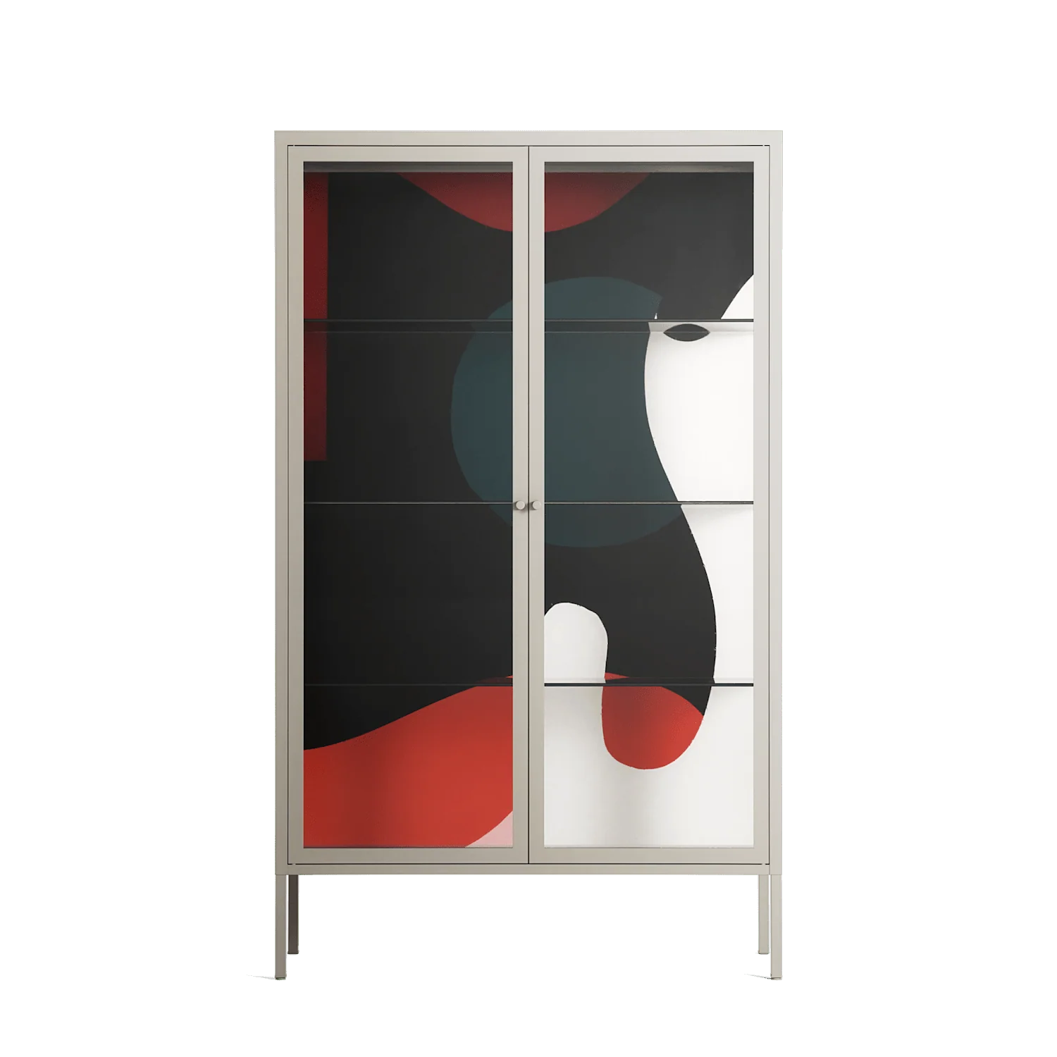 Plume - Cabinet - Rikki Hewitt - Pebble - Clear glass