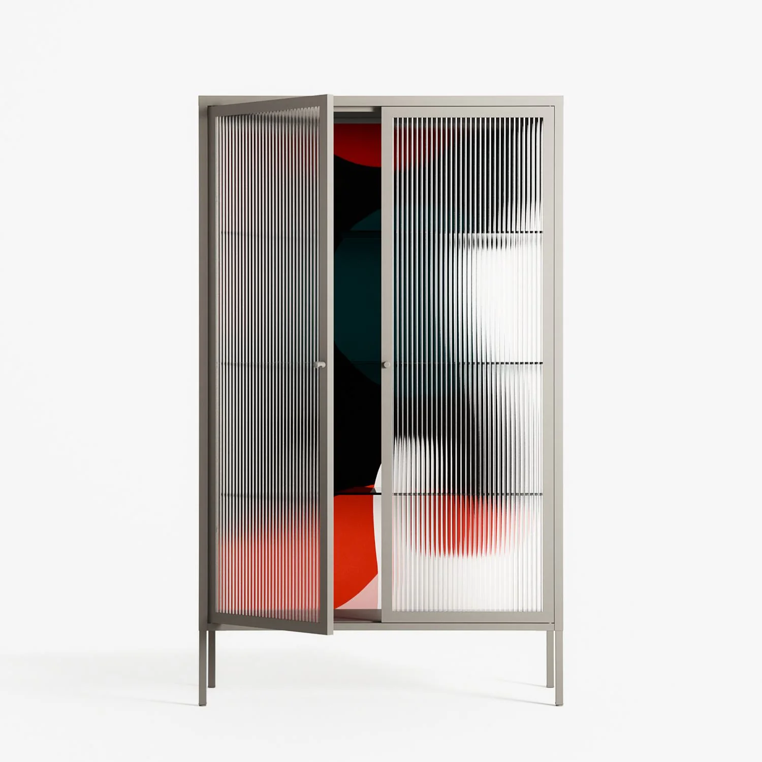 Plume - Cabinet - Rikki Hewitt - Pebble - Reeded glass - Image 2