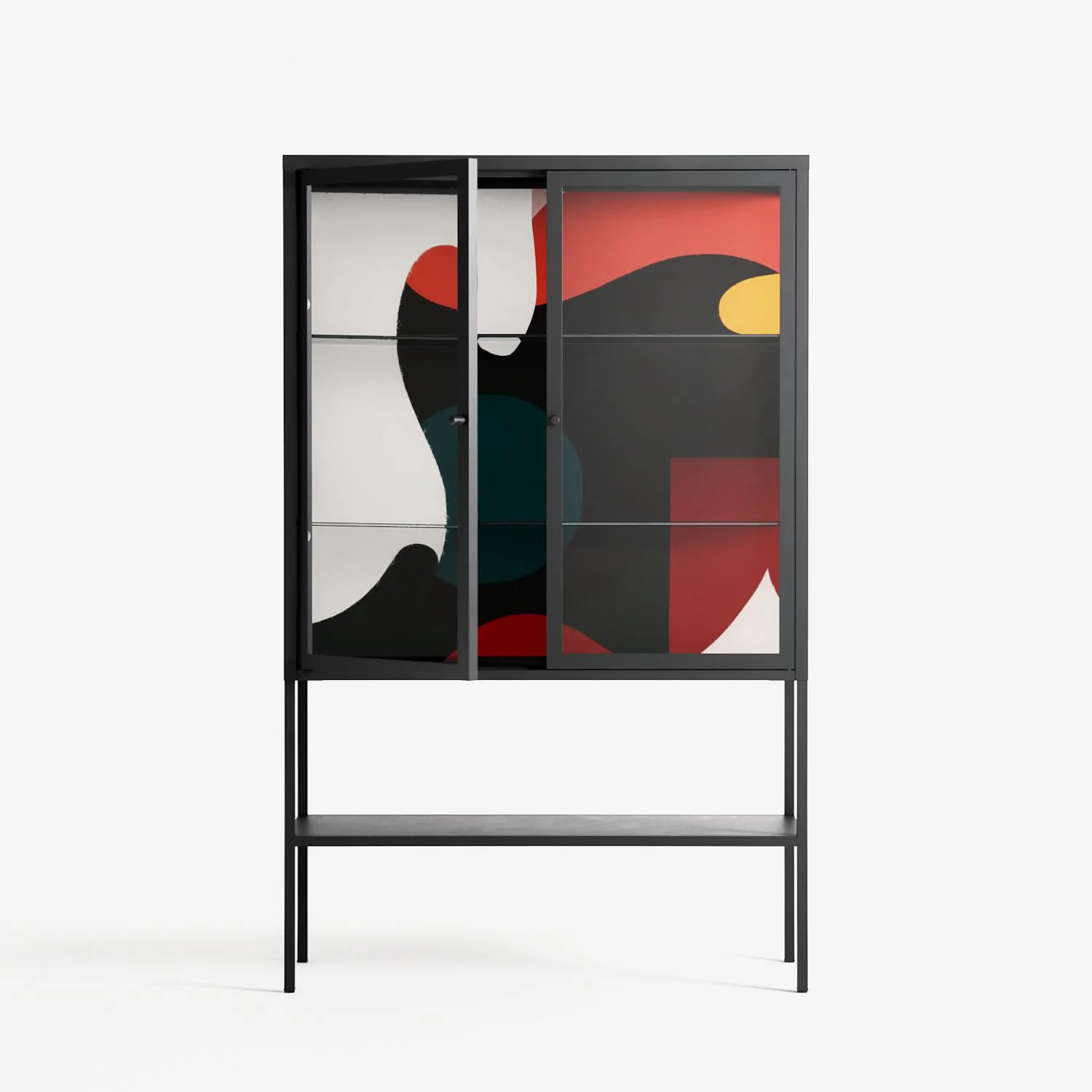 Plume - Loft Cabinet - Rikki Hewitt - Antracite - Clear glass - Image 2