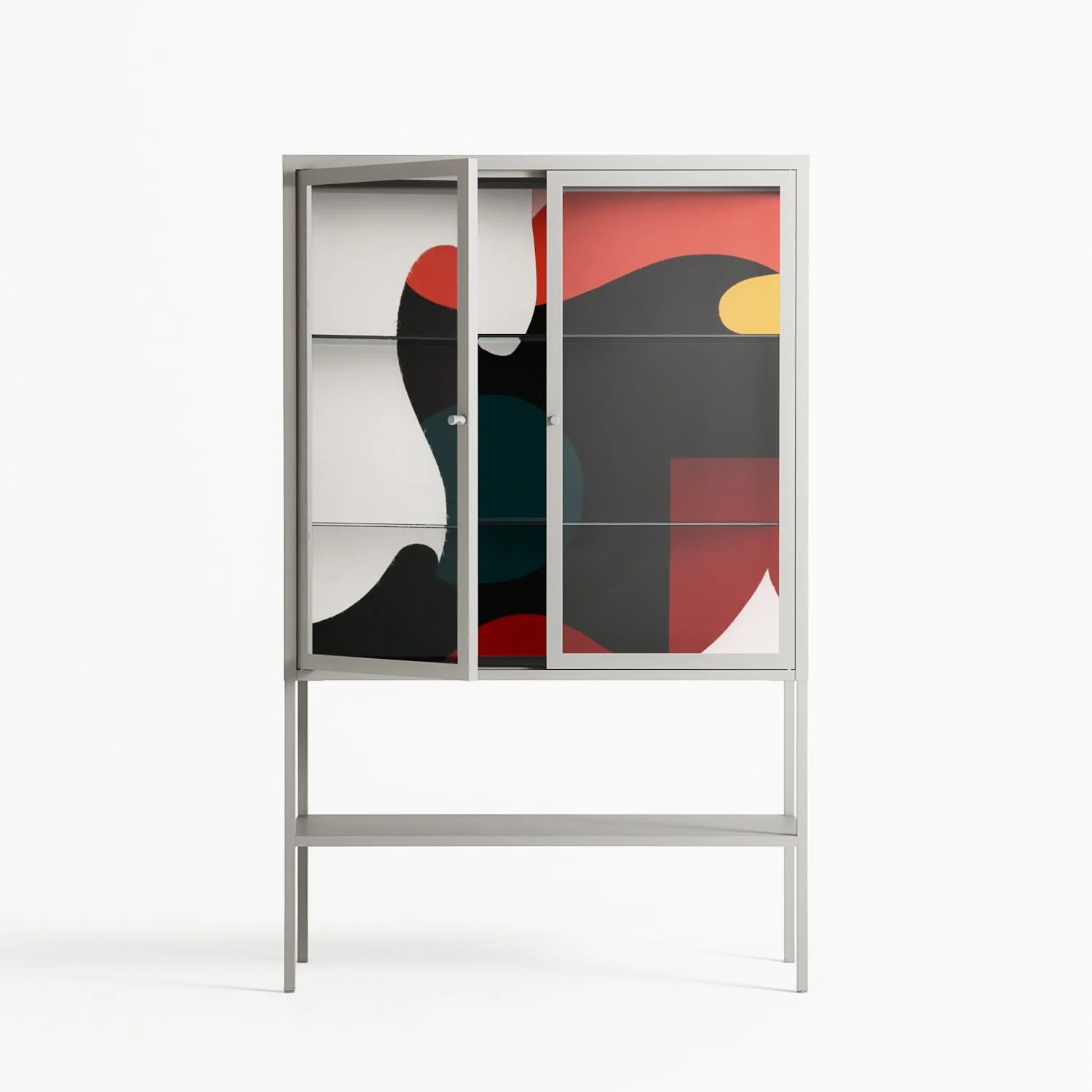 Plume - Loft Cabinet - Rikki Hewitt - Chalk - Clear glass - Image 2