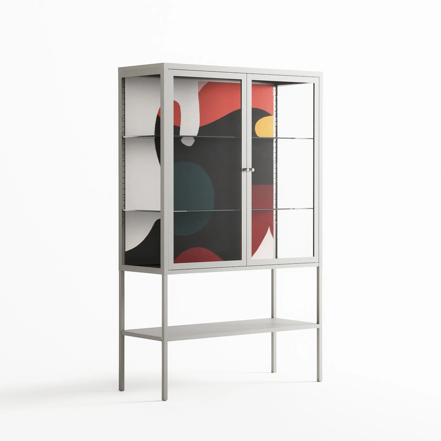Plume - Loft Cabinet - Rikki Hewitt - Chalk - Clear glass - Image 4