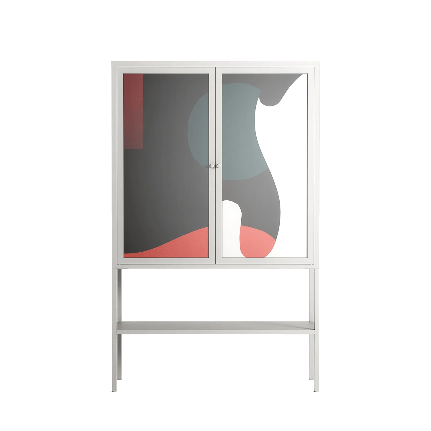Plume - Loft Cabinet - Rikki Hewitt - Chalk - Overlay Glass
