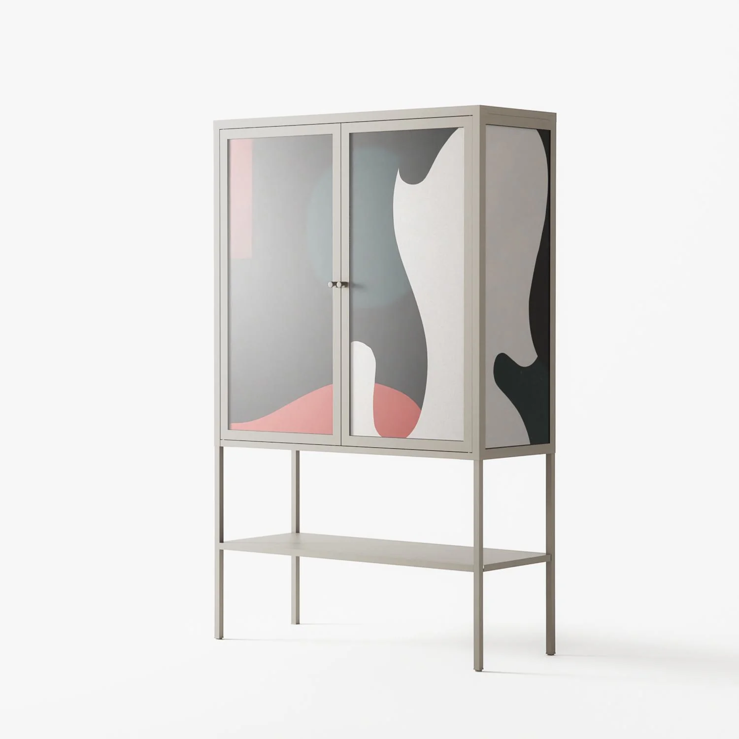 Plume - Loft Cabinet - Rikki Hewitt - Pebble - Overlay Glass - Image 2