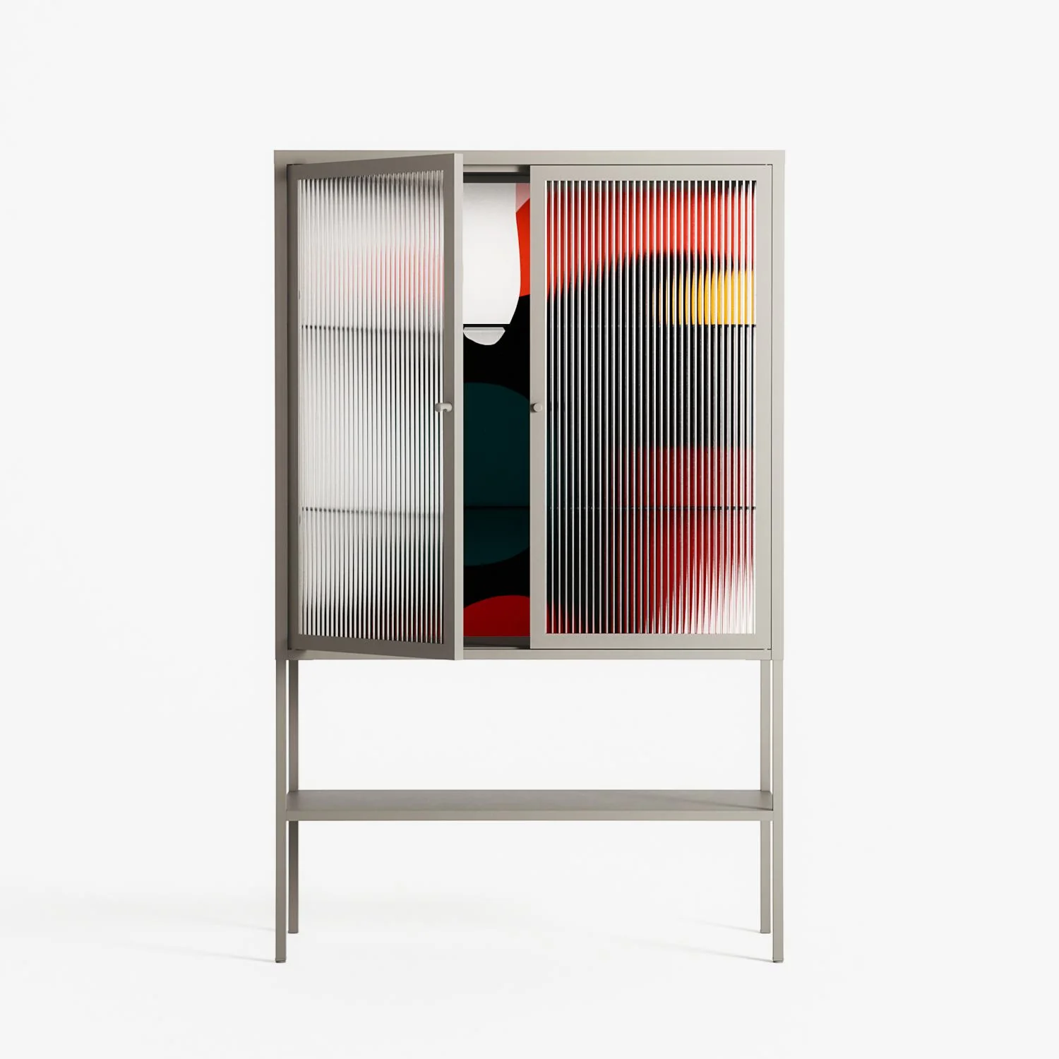 Plume - Loft Cabinet - Rikki Hewitt - Pebble - Reeded glass - Image 2