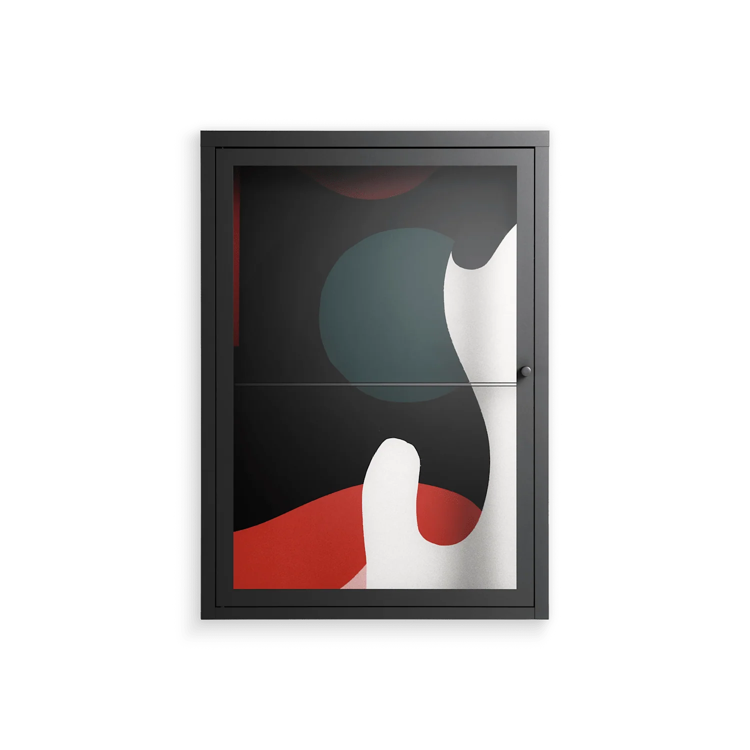 Plume - Wall Cabinet - Rikki Hewitt - Antracite - Clear glass