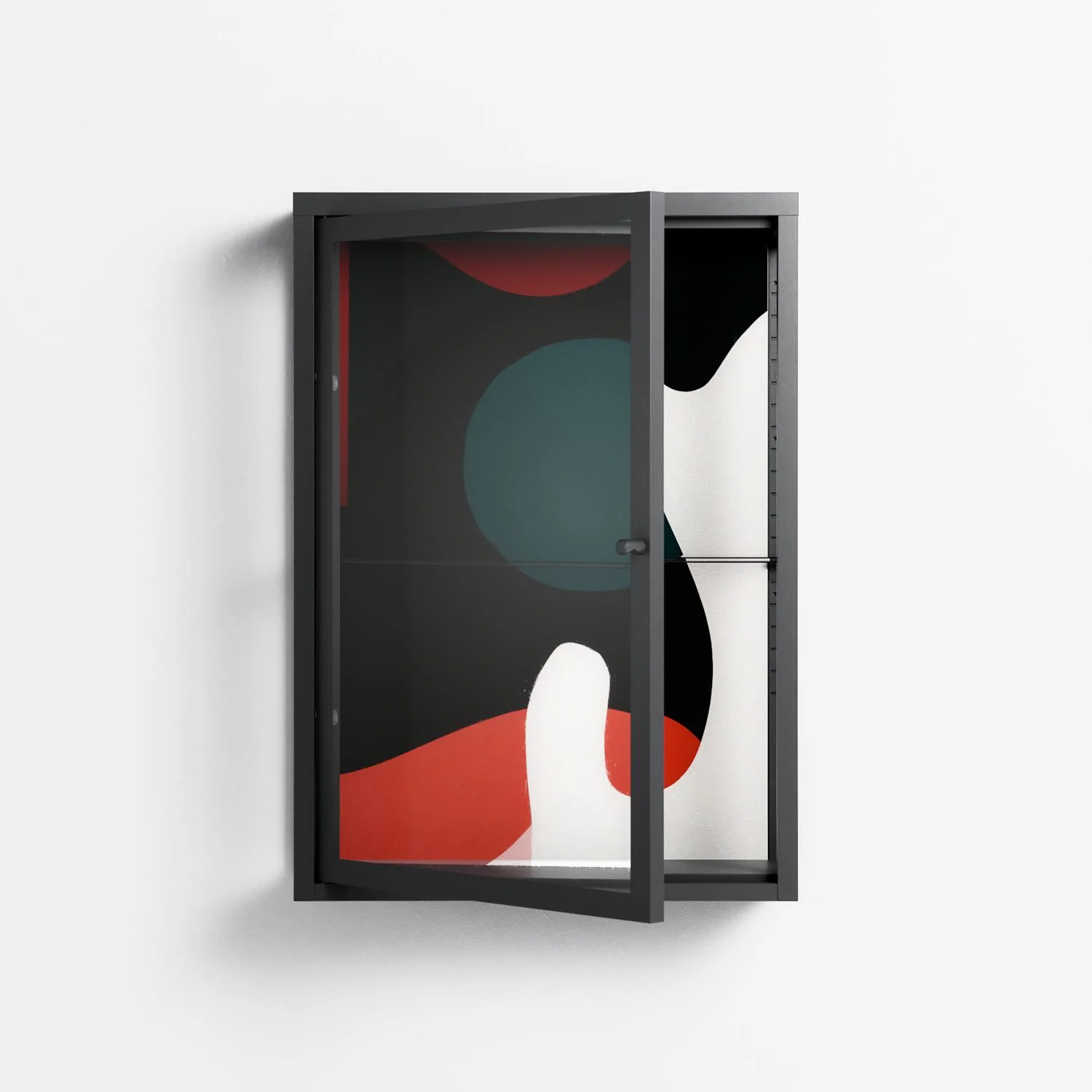 Plume - Wall Cabinet - Rikki Hewitt - Antracite - Clear glass - Image 2