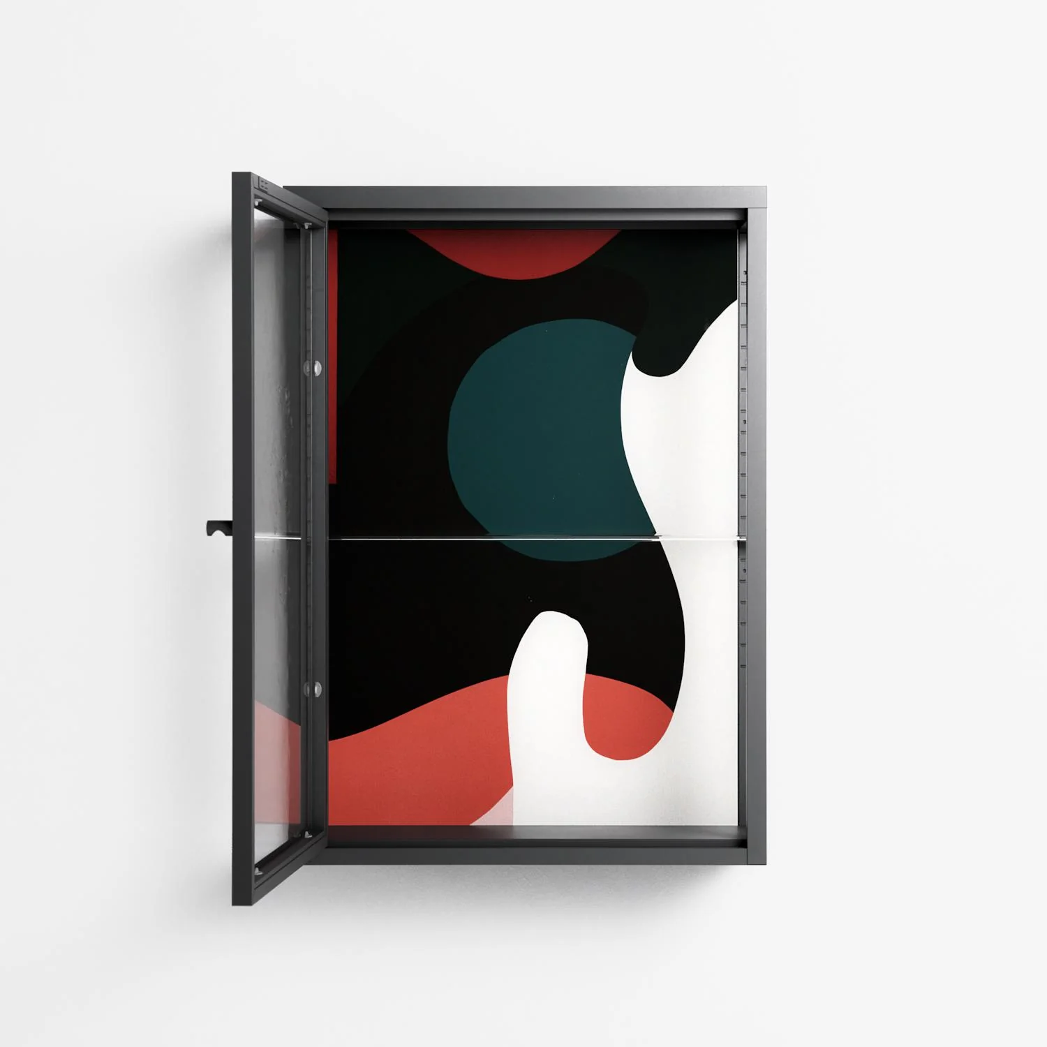 Plume - Wall Cabinet - Rikki Hewitt - Antracite - Clear glass - Image 3