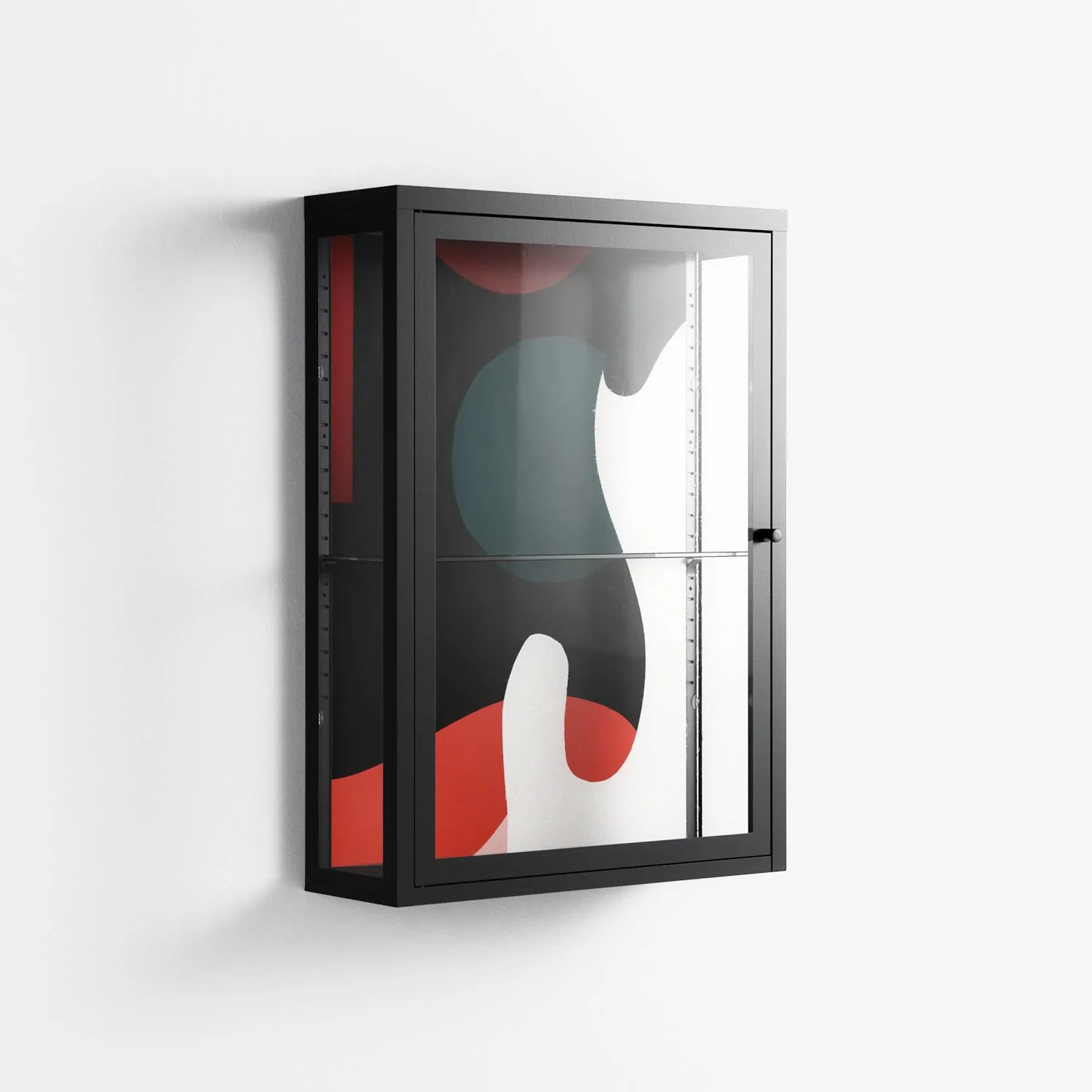 Plume - Wall Cabinet - Rikki Hewitt - Antracite - Clear glass - Image 4