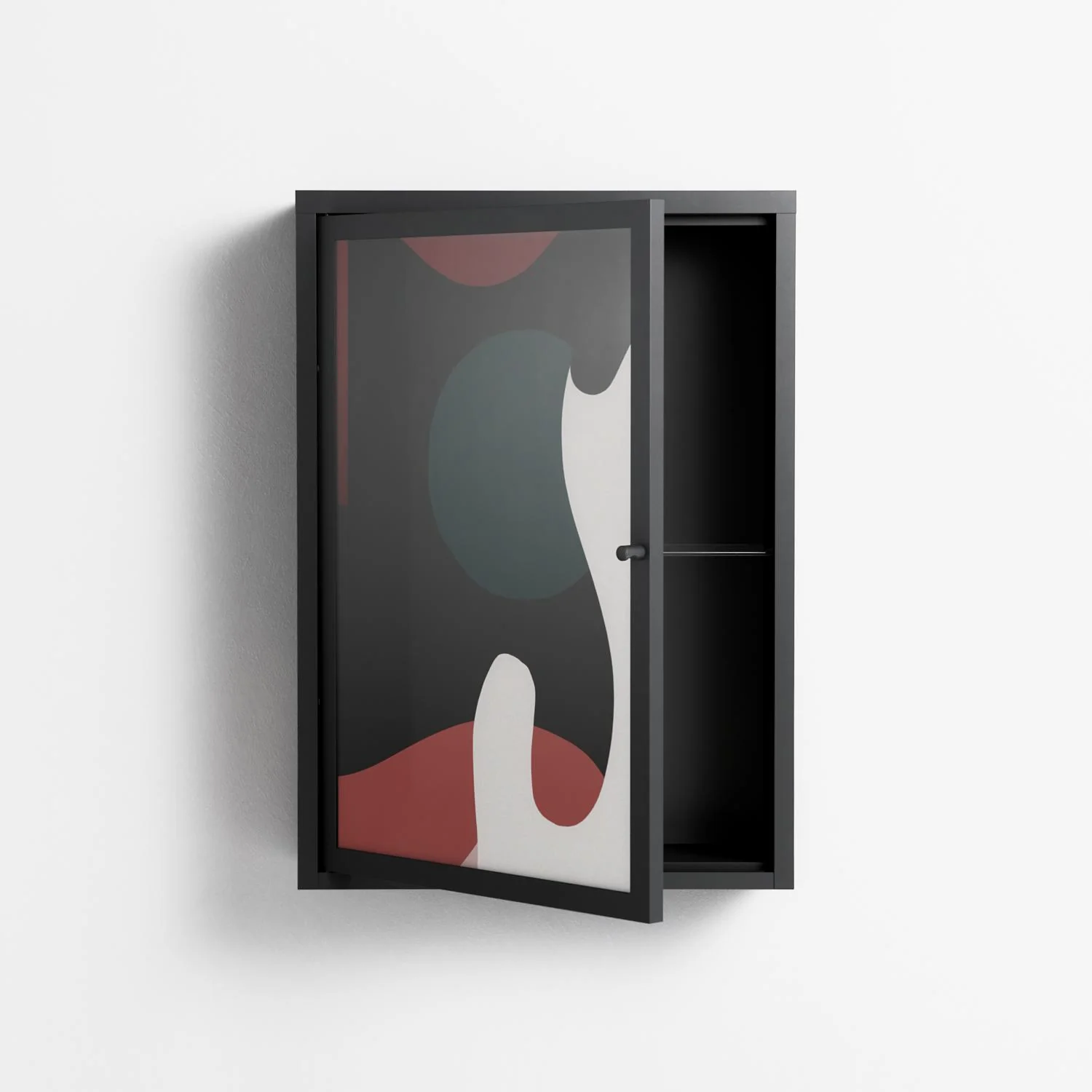 Plume - Wall Cabinet - Rikki Hewitt - Antracite - Overlay Glass - Image 3
