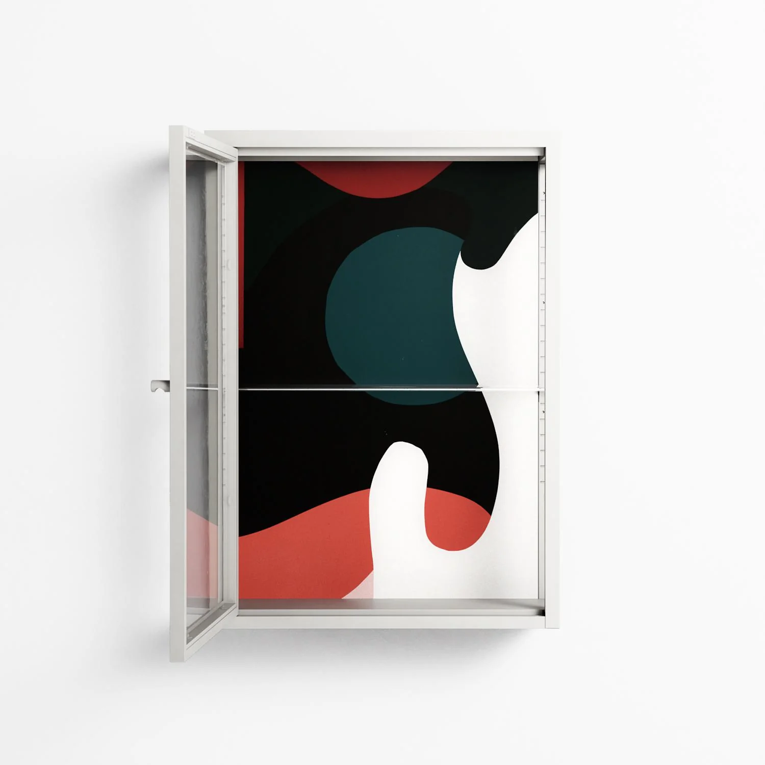 Plume - Wall Cabinet - Rikki Hewitt - Chalk - Clear glass - Image 3