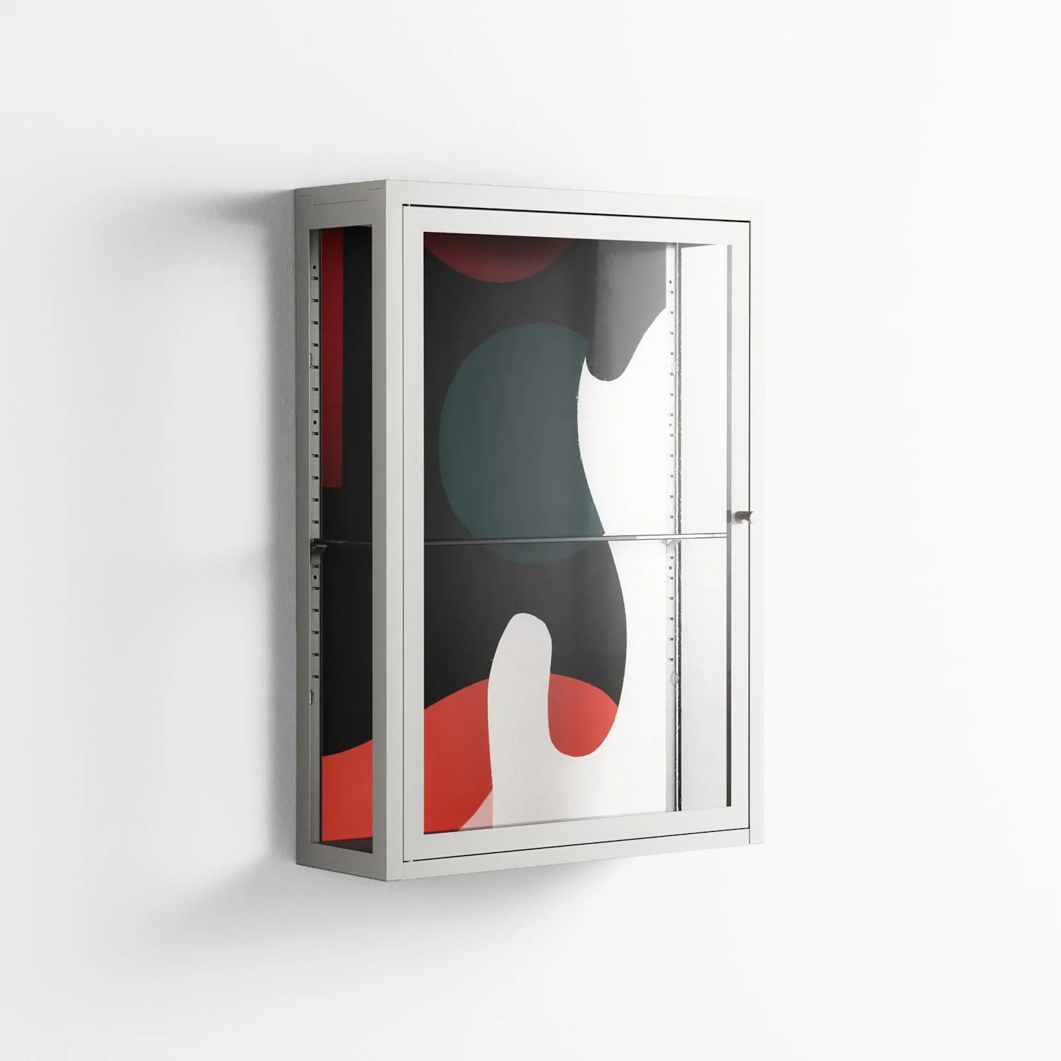 Plume - Wall Cabinet - Rikki Hewitt - Chalk - Clear glass - Image 4