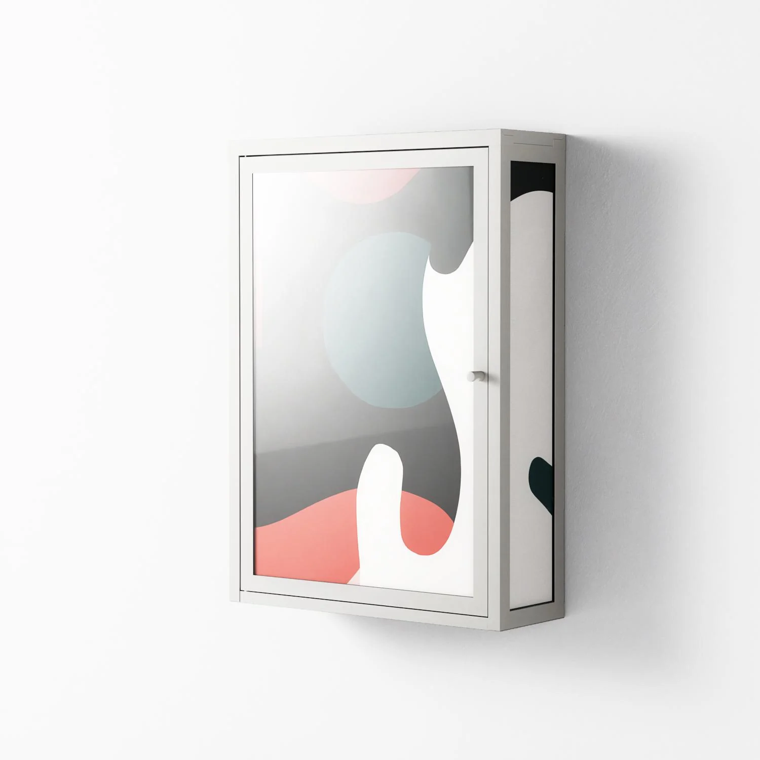 Plume - Wall Cabinet - Rikki Hewitt - Chalk - Overlay Glass - Image 2
