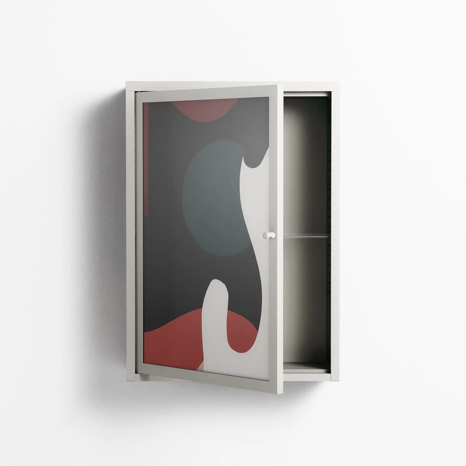 Plume - Wall Cabinet - Rikki Hewitt - Chalk - Overlay Glass - Image 3