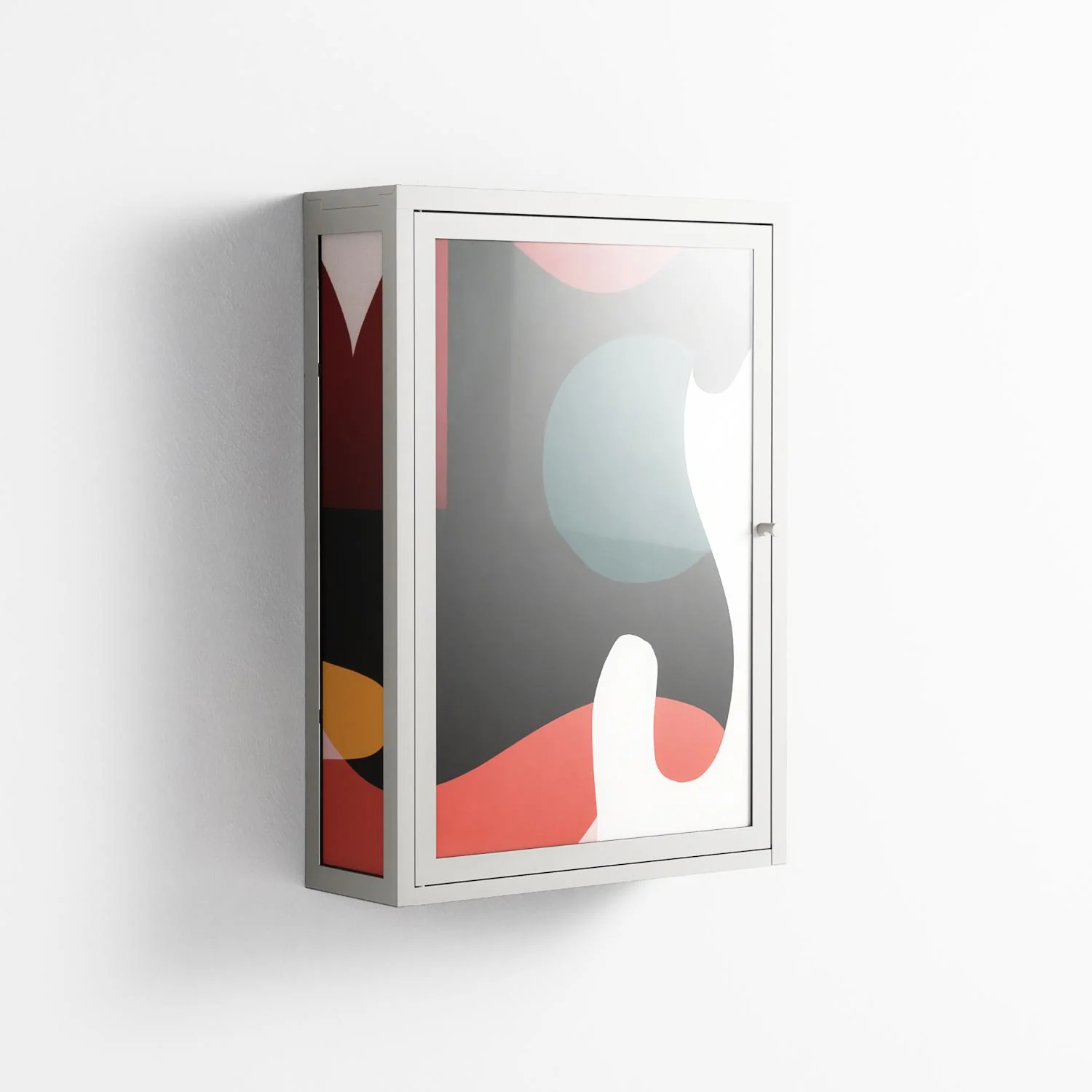 Plume - Wall Cabinet - Rikki Hewitt - Chalk - Overlay Glass - Image 4